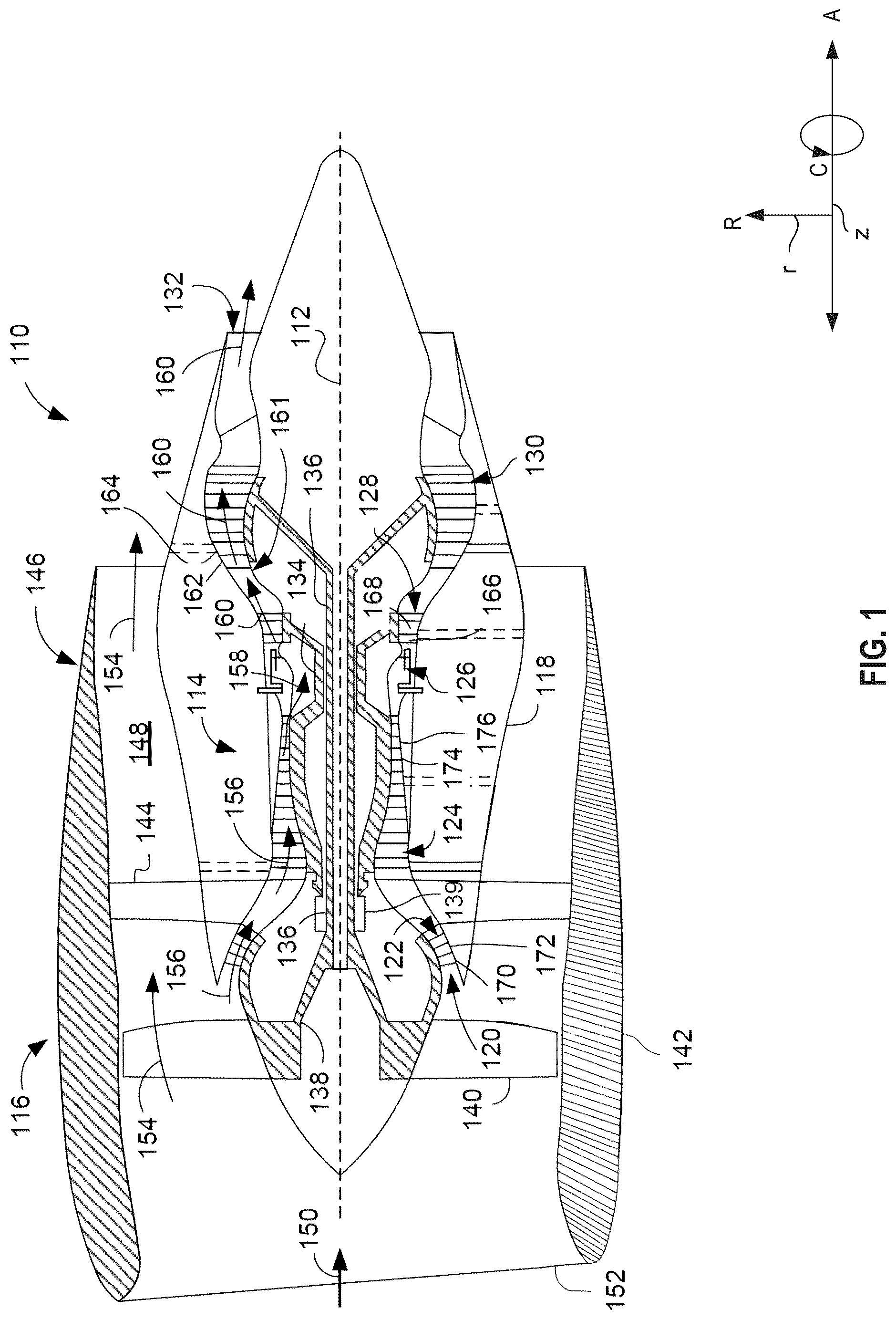 Patent US12320259 Figure 1 – Compact bleed valve assemblies