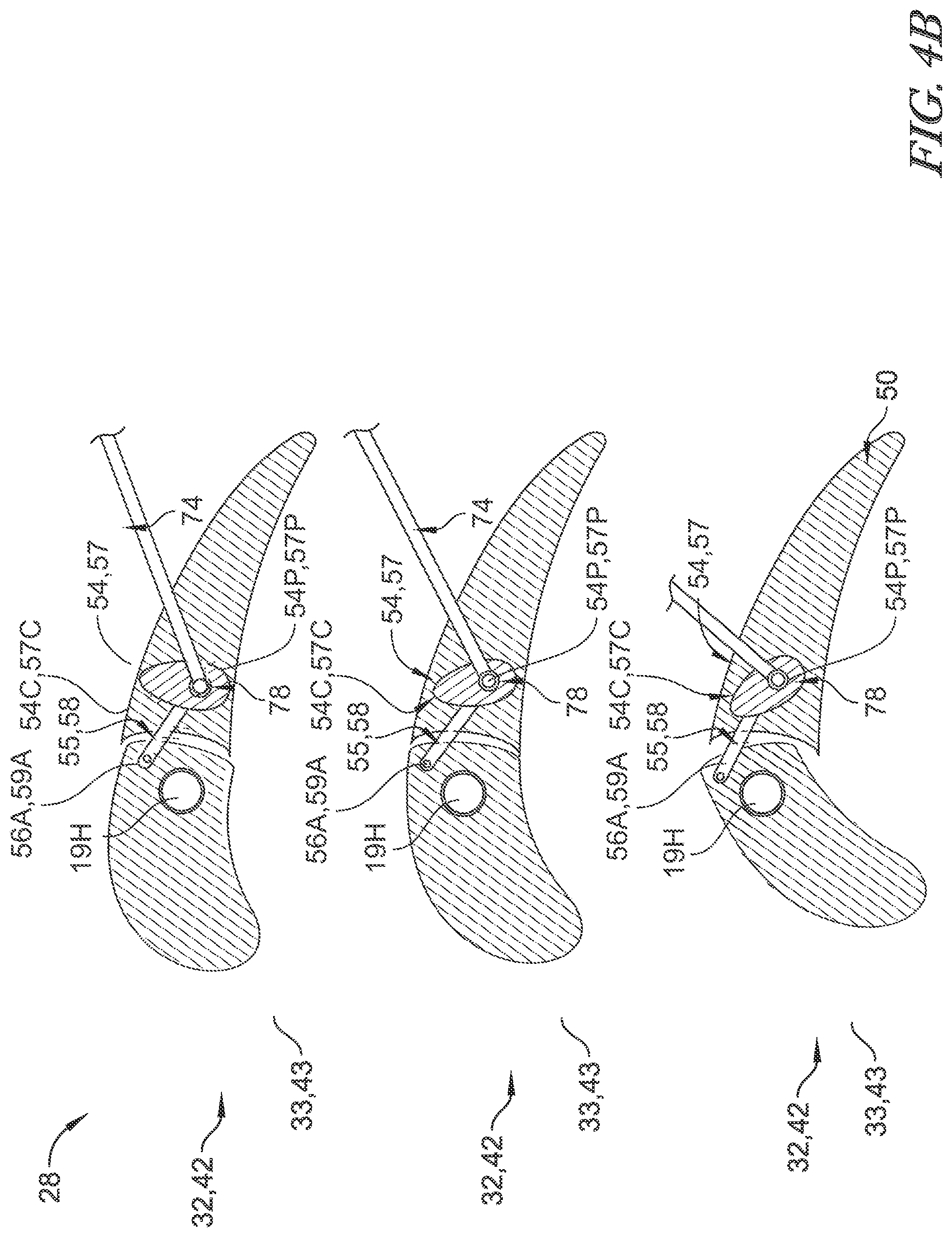 Patent US12320260 Figure 4 – Segmented variable fan outlet guide vane with cam assembly and unique actuation mechanisms