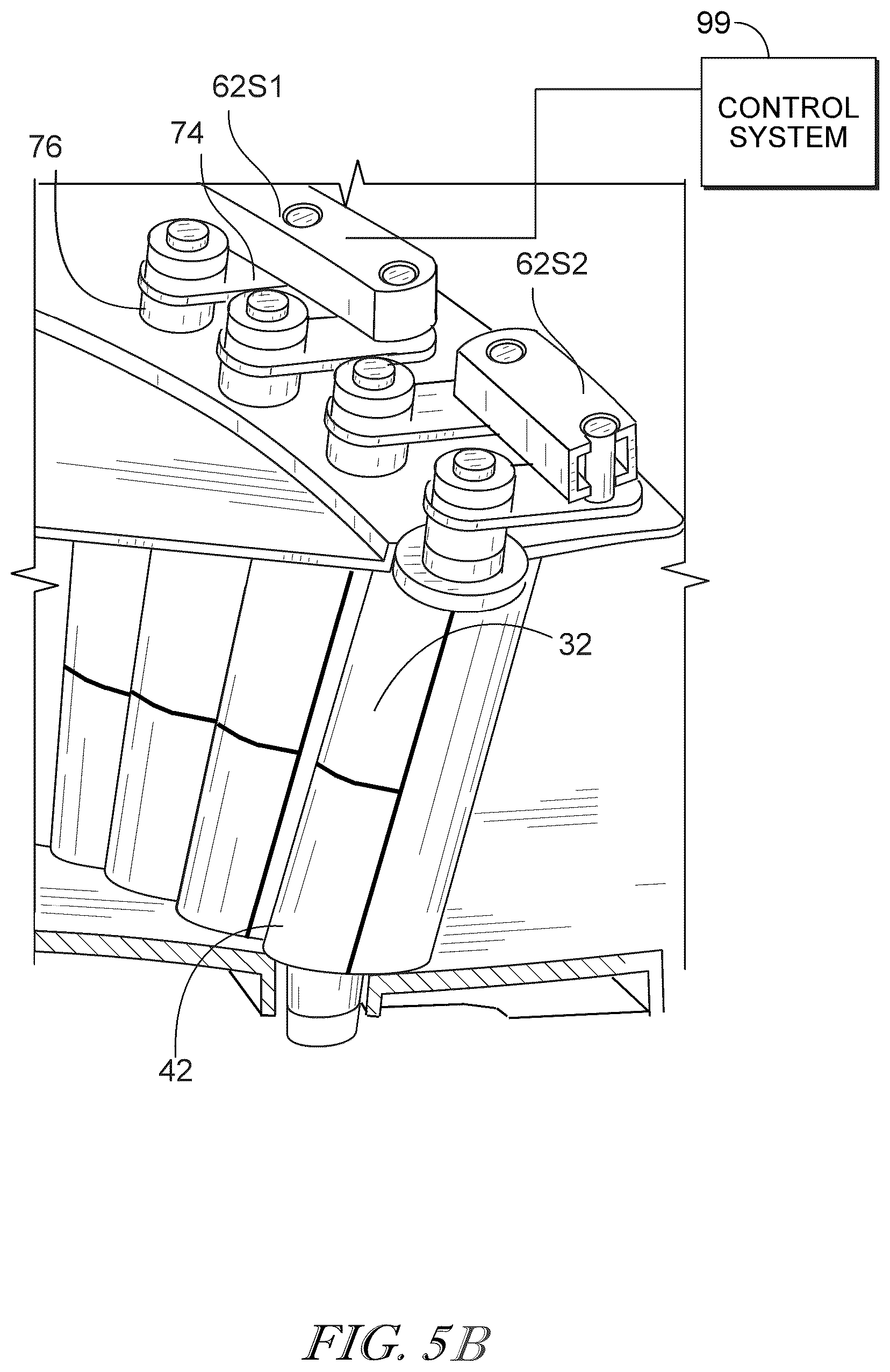 Patent US12320260 Figure 6 – Segmented variable fan outlet guide vane with cam assembly and unique actuation mechanisms