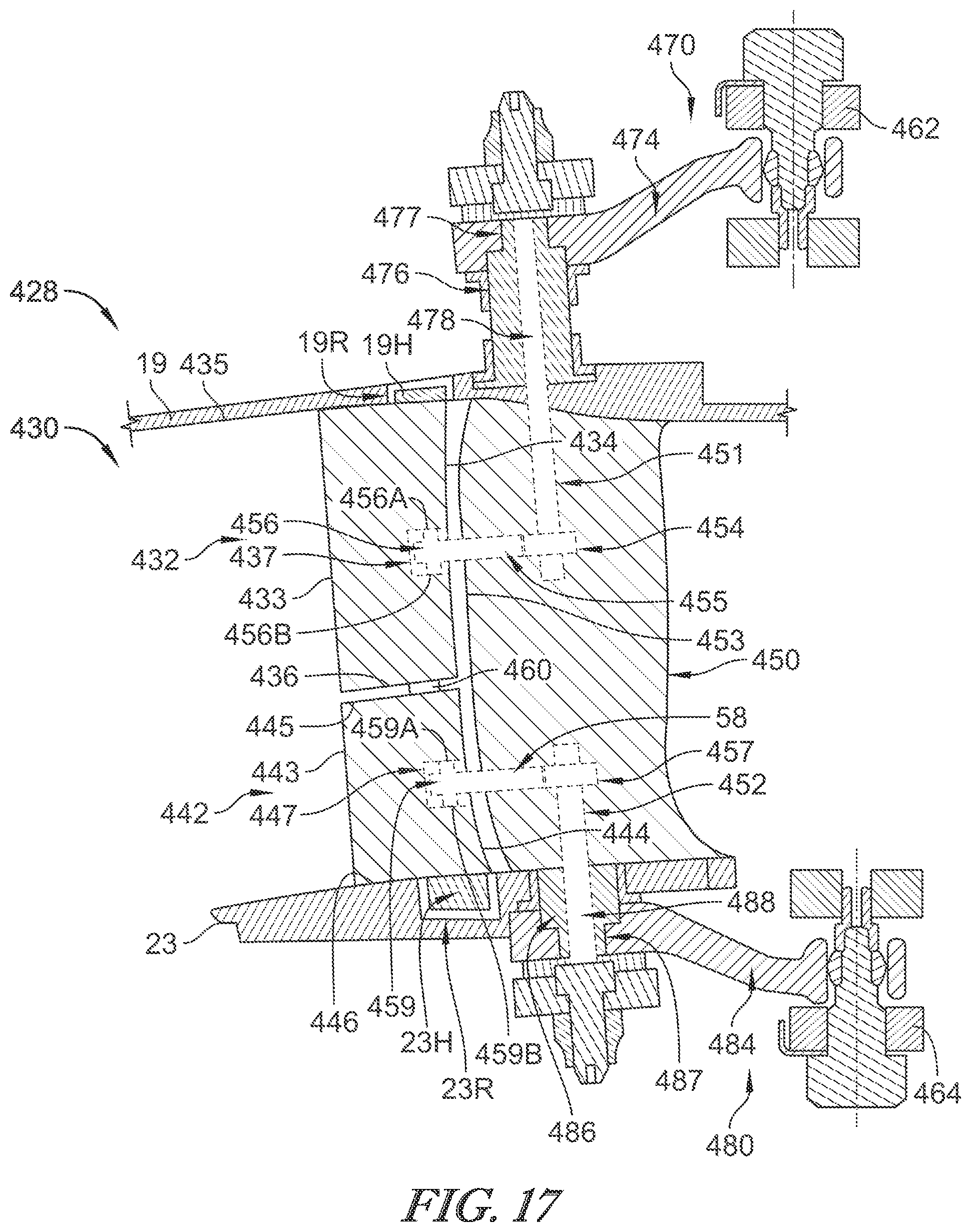 Patent US12320260 Figure 19 – Segmented variable fan outlet guide vane with cam assembly and unique actuation mechanisms