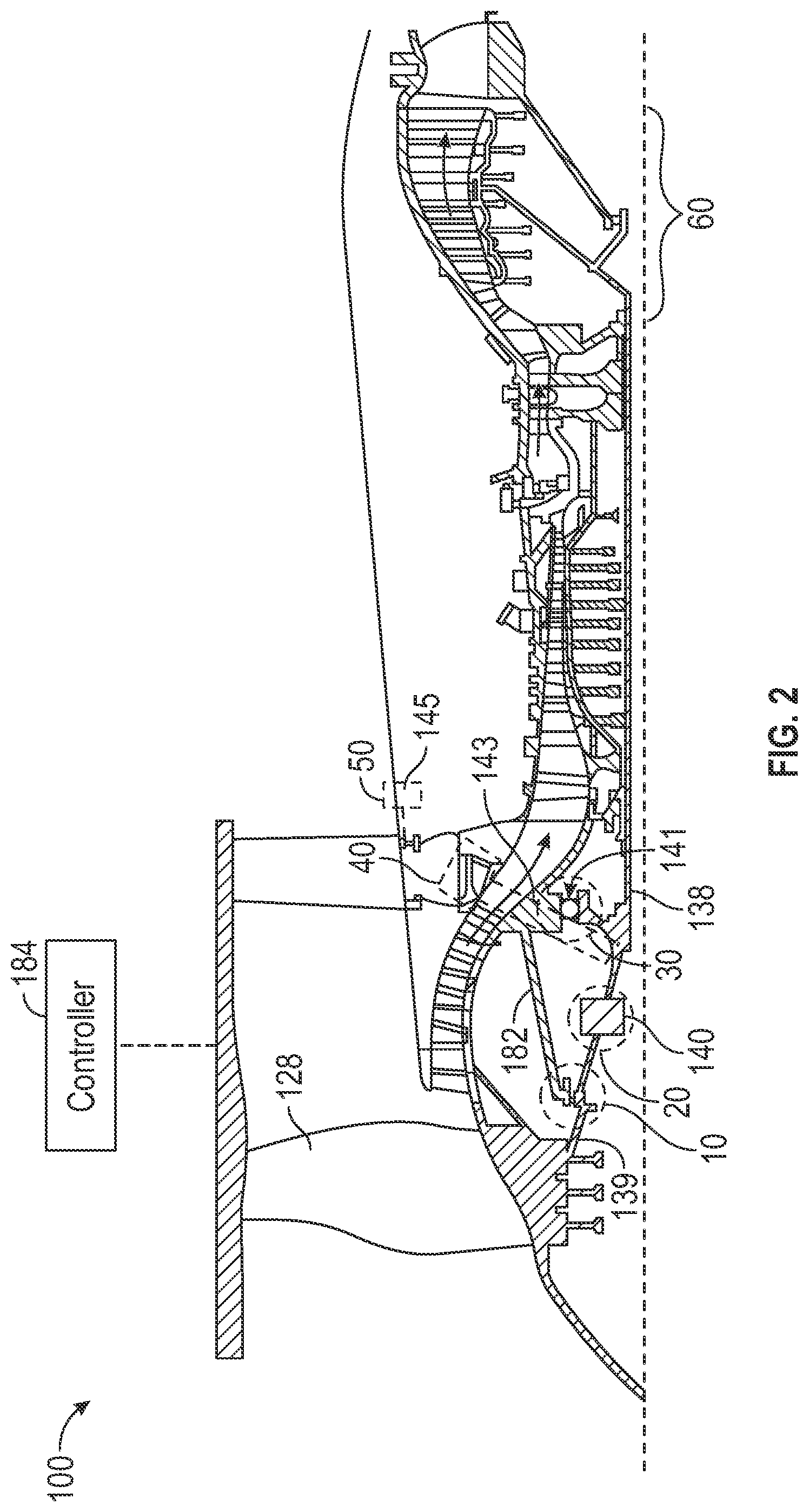 Patent US12320261 Figure 2 – Gas turbine engine having a hydraulic fan brake