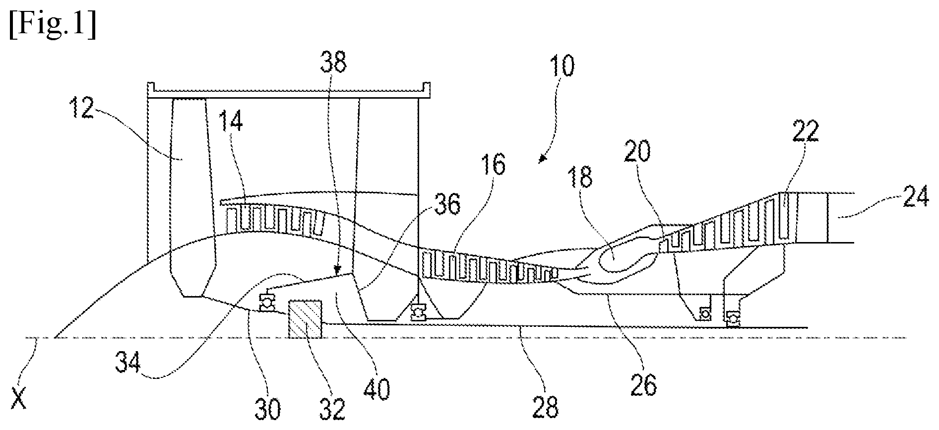 Patent US12320264 Figure 1 – Plain bearing for a planet gear of a mechanical reduction gear with silent operation