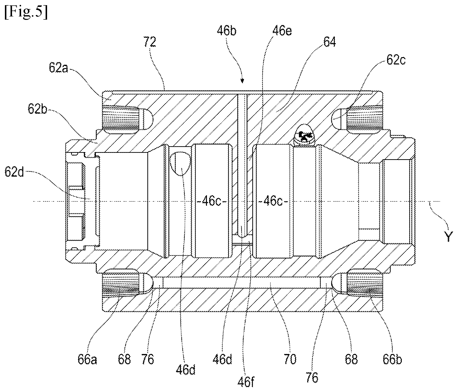 Patent US12320264 Figure 5 – Plain bearing for a planet gear of a mechanical reduction gear with silent operation
