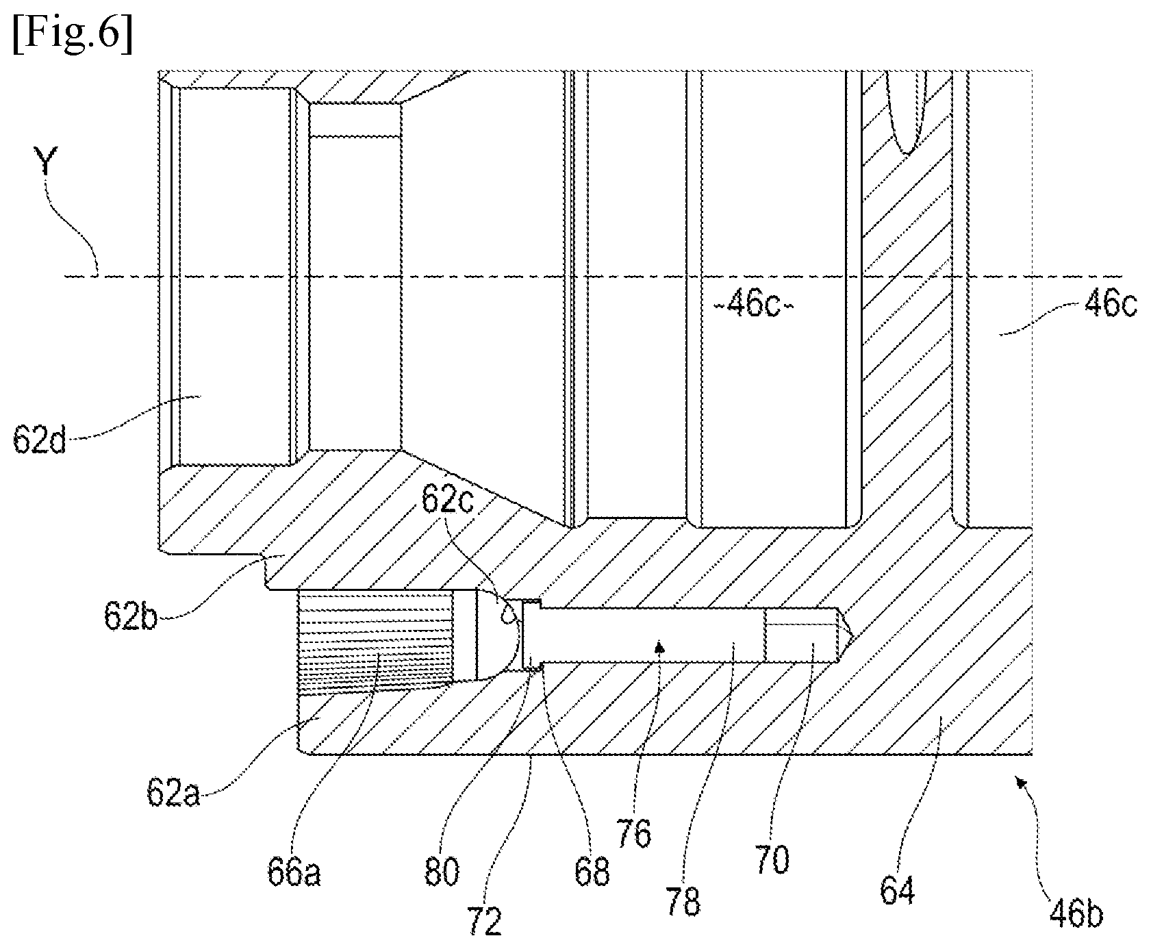 Patent US12320264 Figure 6 – Plain bearing for a planet gear of a mechanical reduction gear with silent operation