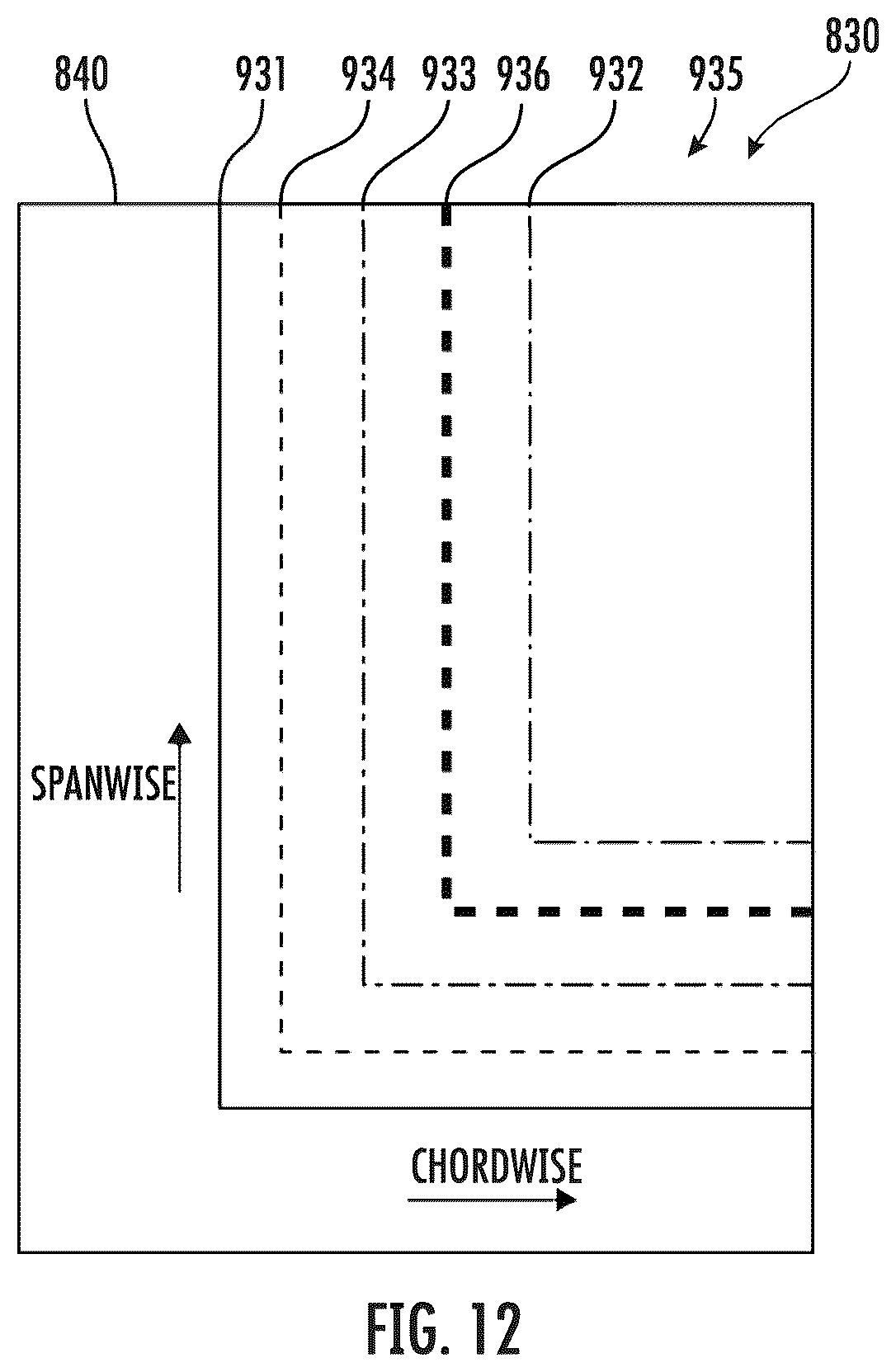 Patent US12320273 Figure 11 – Turbine engine with composite airfoils