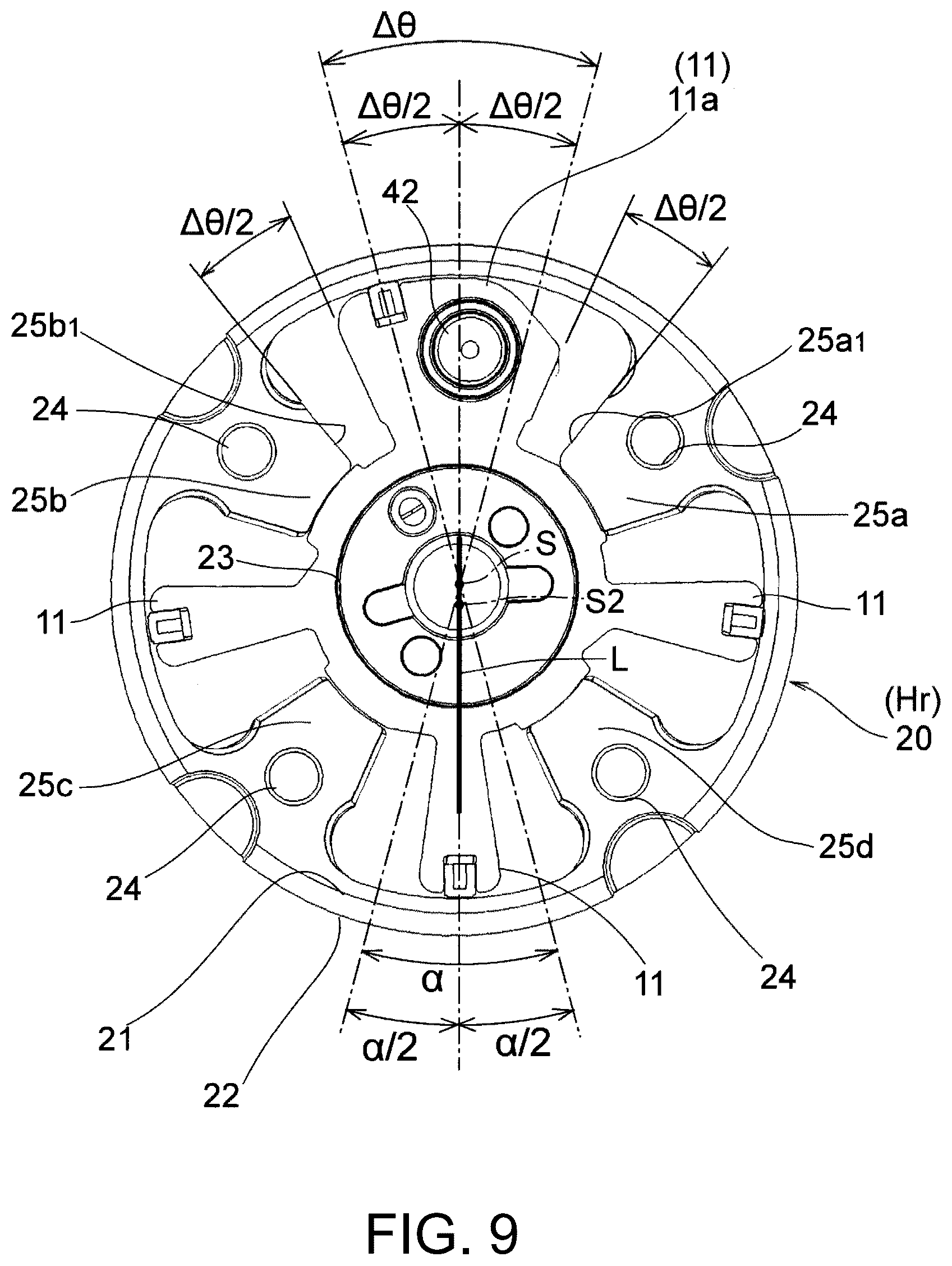 Patent US12320278 Figure 9 – Valve timing changing device