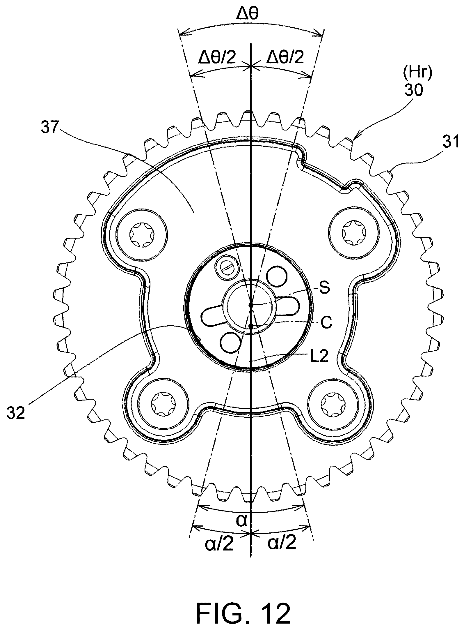 Patent US12320278 Figure 12 – Valve timing changing device