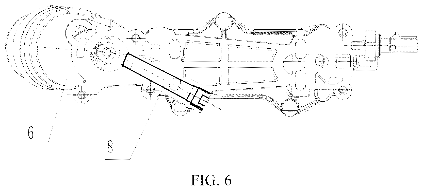 Patent US12320279 Figure 6 – Structure of oil channel of oil filter base assembly in vehicle