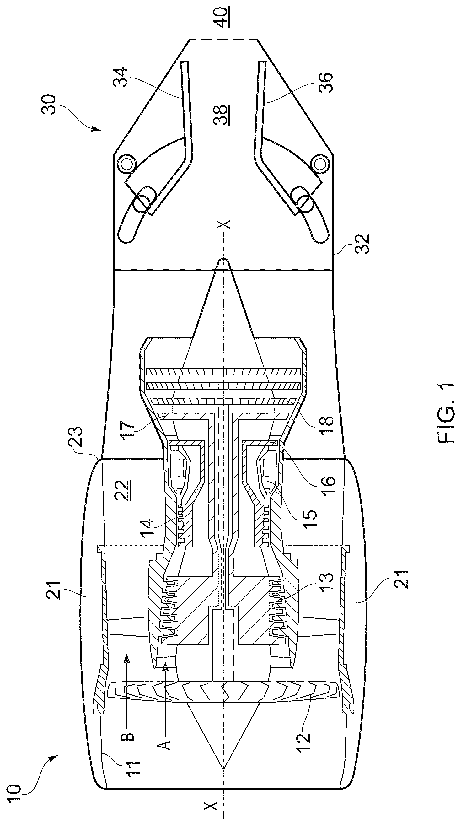 Patent US12320285 — Exhaust nozzle — Figure 1