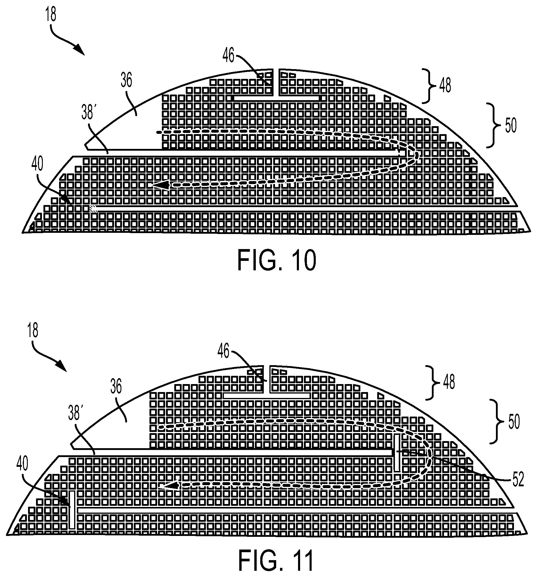 Patent US12320286 Figure 7 – Electrical heaters having serpentine designs and selected dead zones for exhaust aftertreatment systems and assemblies