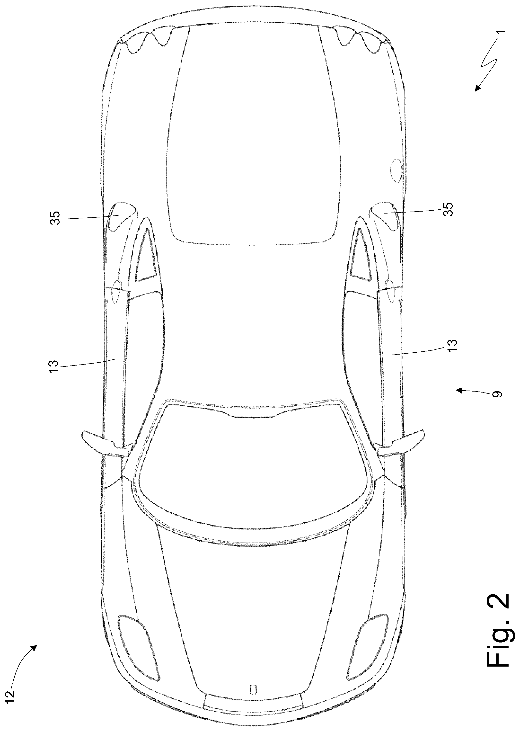 Patent US12320291 Figure 2 – Car provided with an internal combustion engine in which the pumps are operated by the camshafts