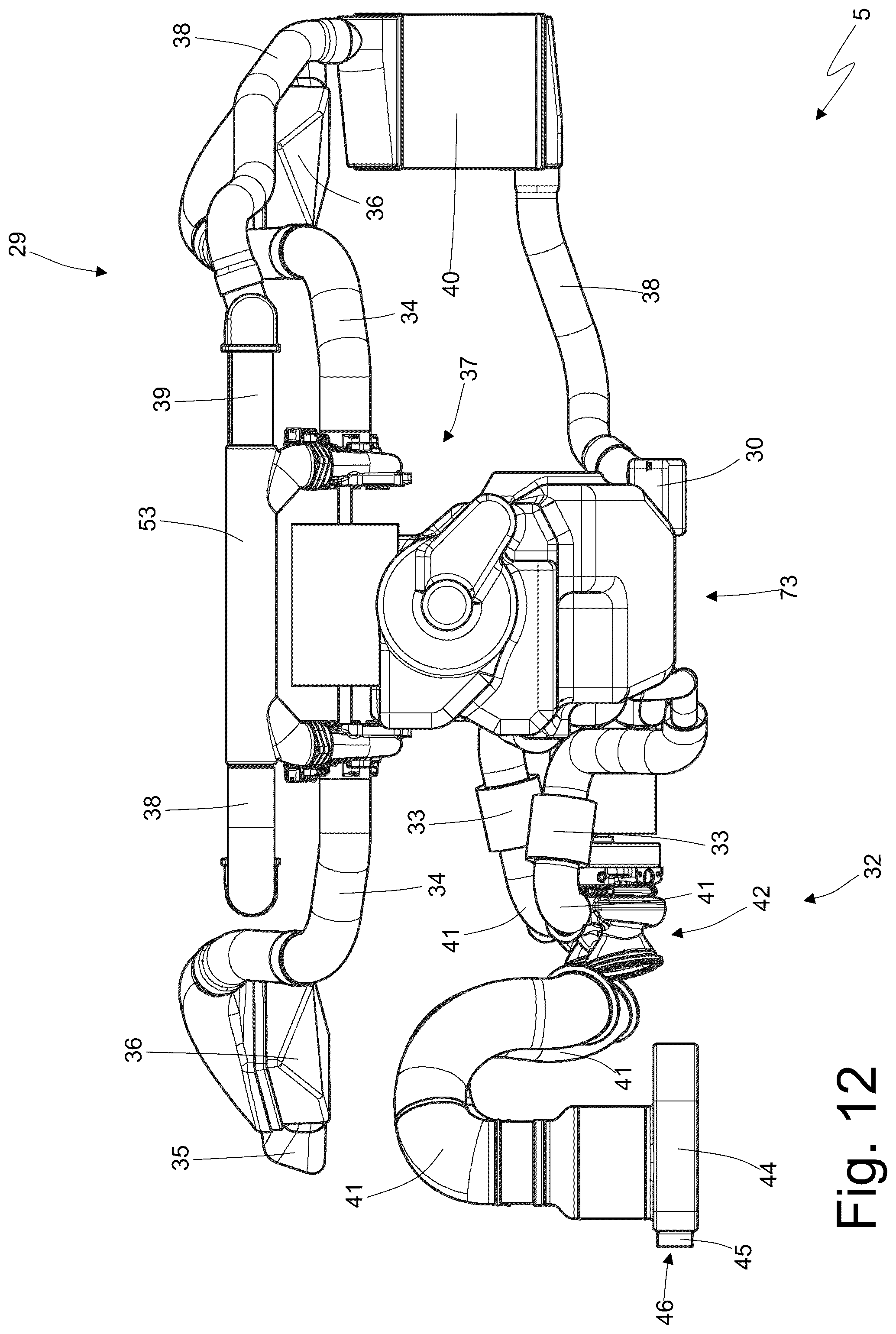 Patent US12320291 Figure 12 – Car provided with an internal combustion engine in which the pumps are operated by the camshafts