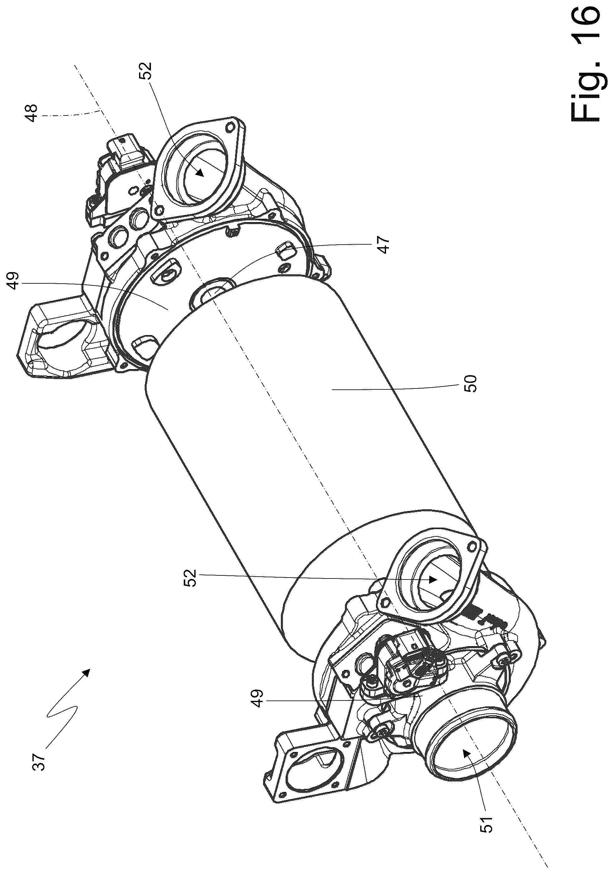 Patent US12320291 Figure 16 – Car provided with an internal combustion engine in which the pumps are operated by the camshafts