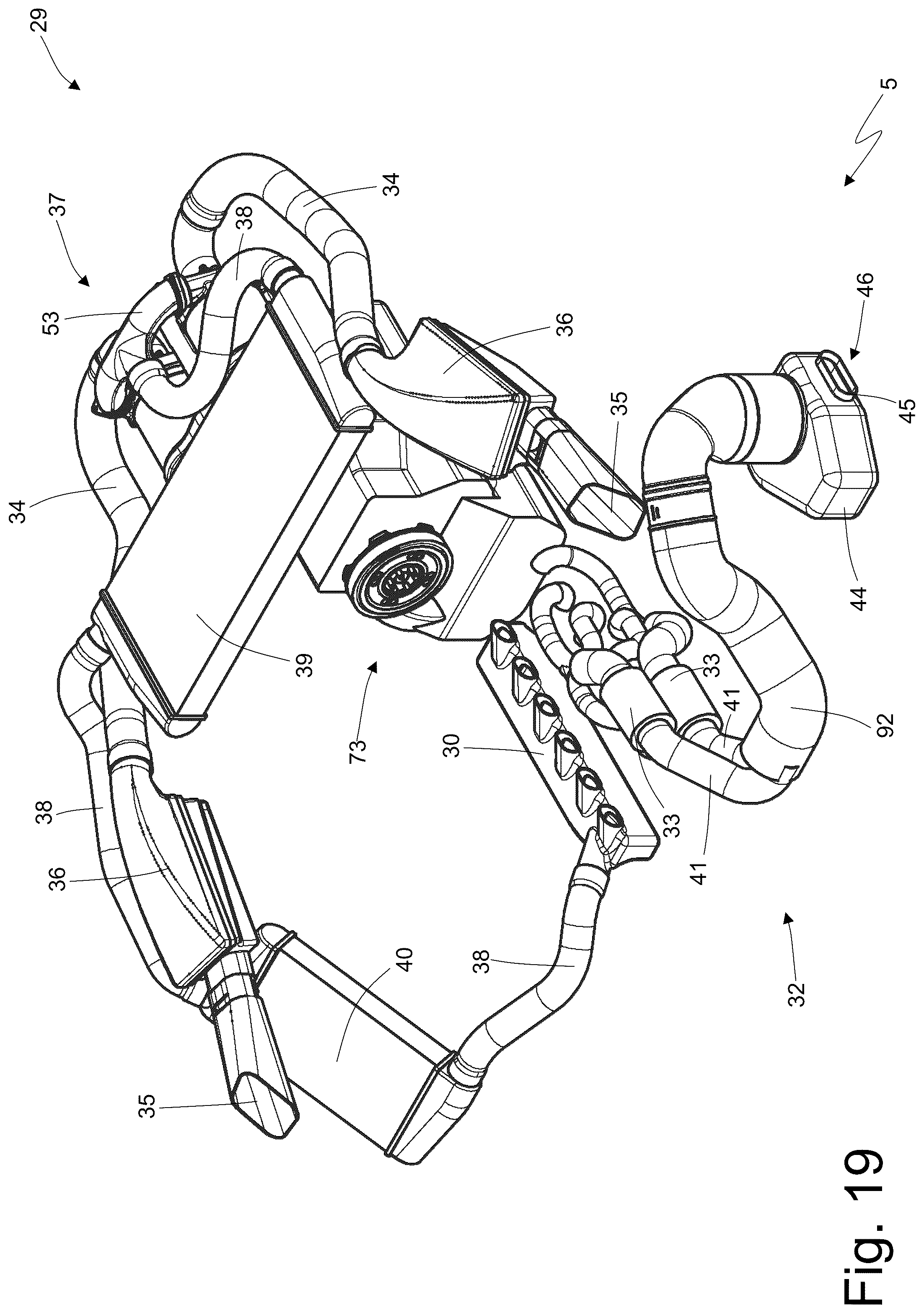 Patent US12320291 Figure 19 – Car provided with an internal combustion engine in which the pumps are operated by the camshafts