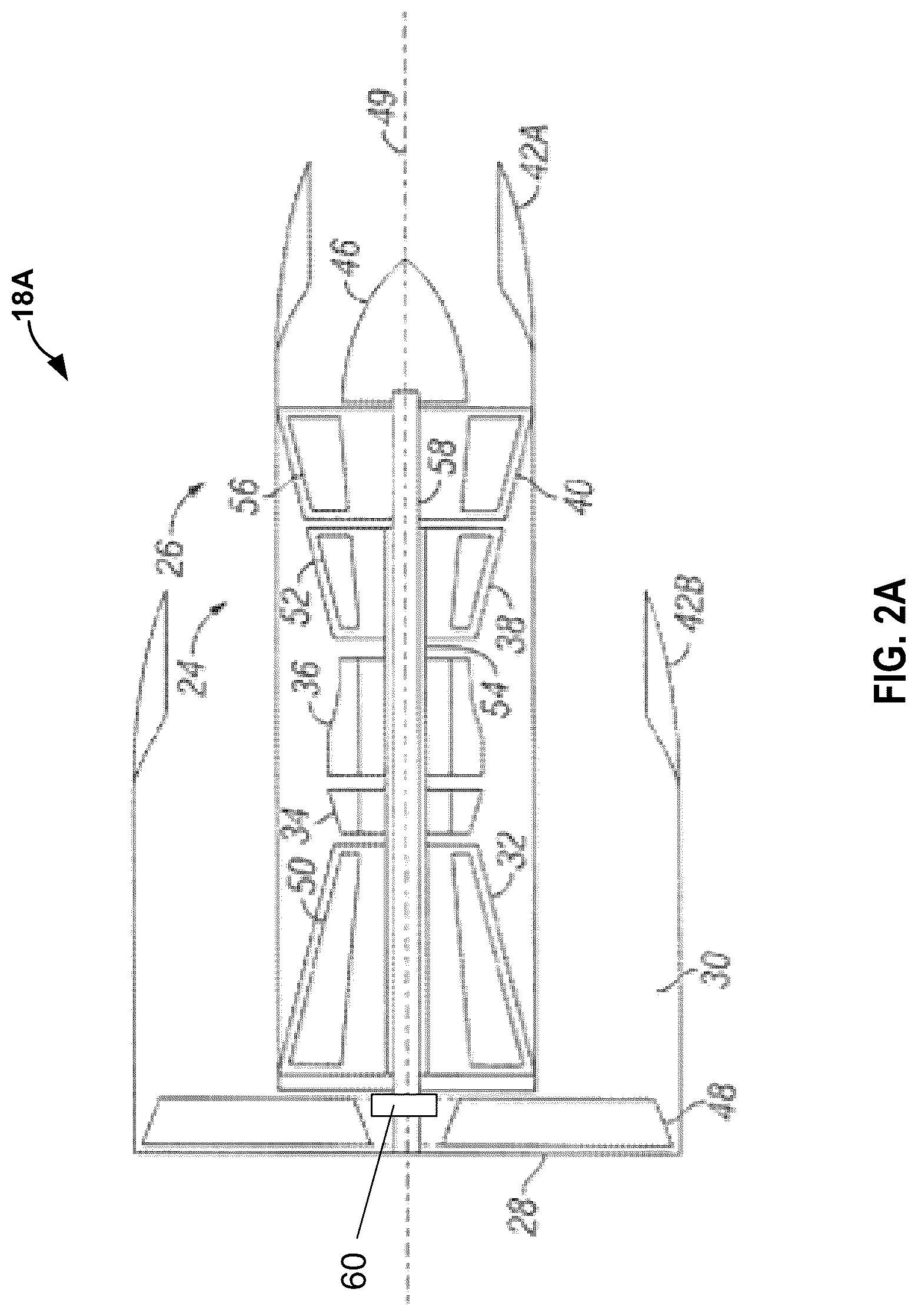 Patent US12320295 Figure 2 – Gas turbine engine system with generator