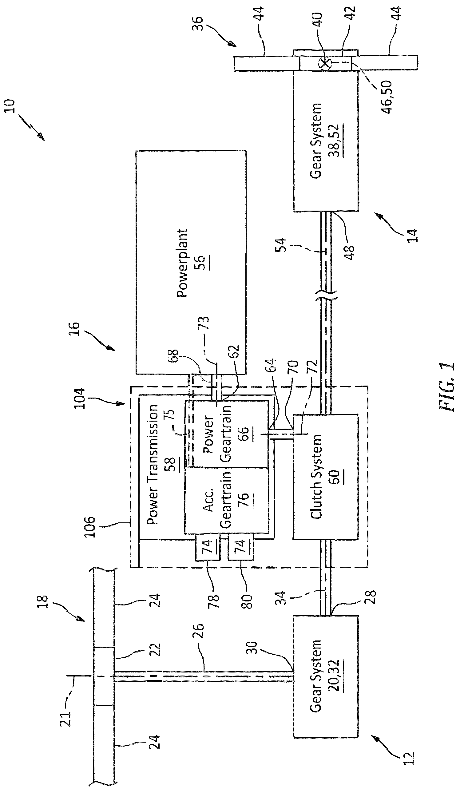 Patent US12320297 Figure 1 – Aircraft power system module with integral lubricant reservoir