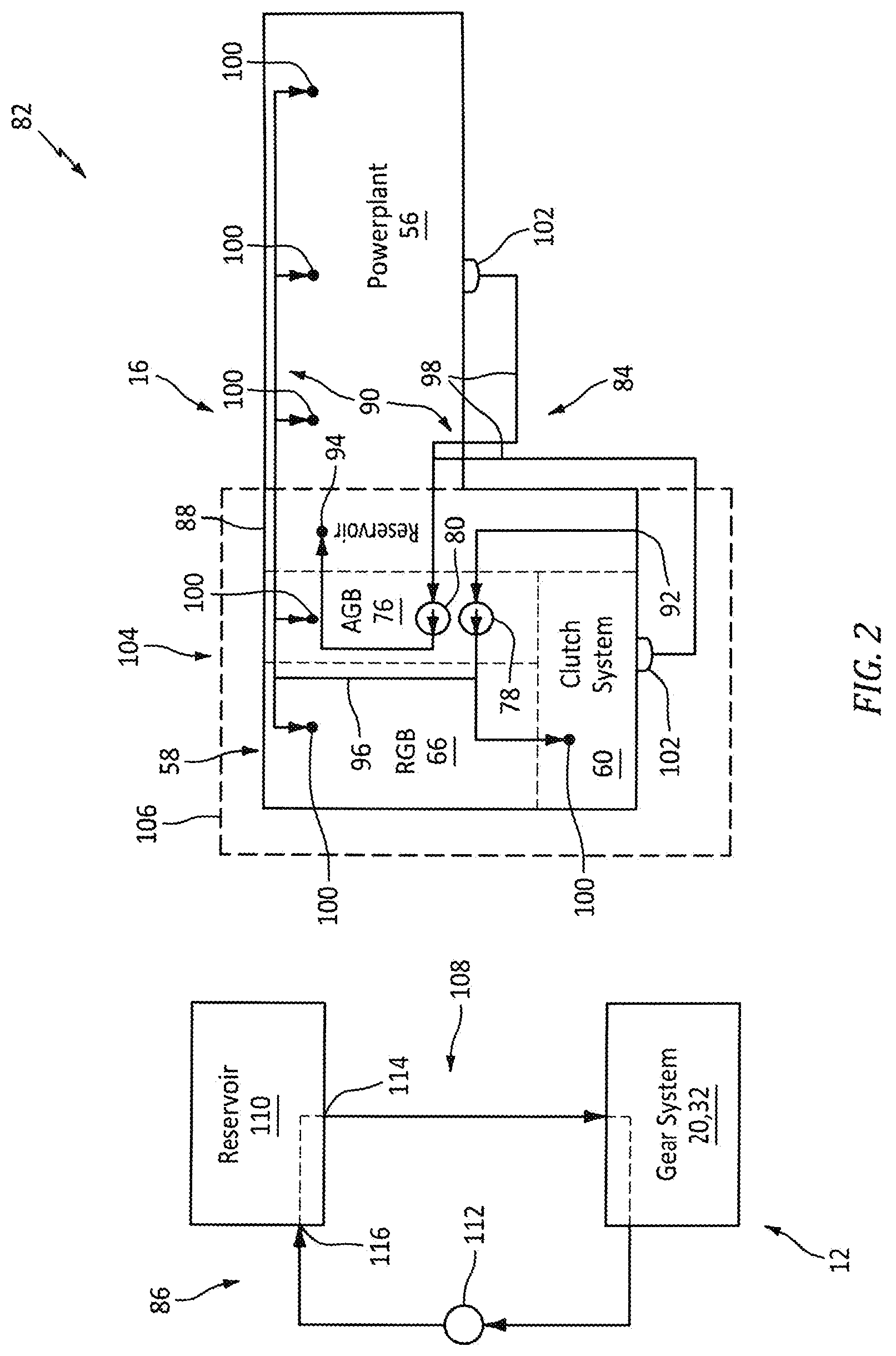 Patent US12320297 Figure 2 – Aircraft power system module with integral lubricant reservoir