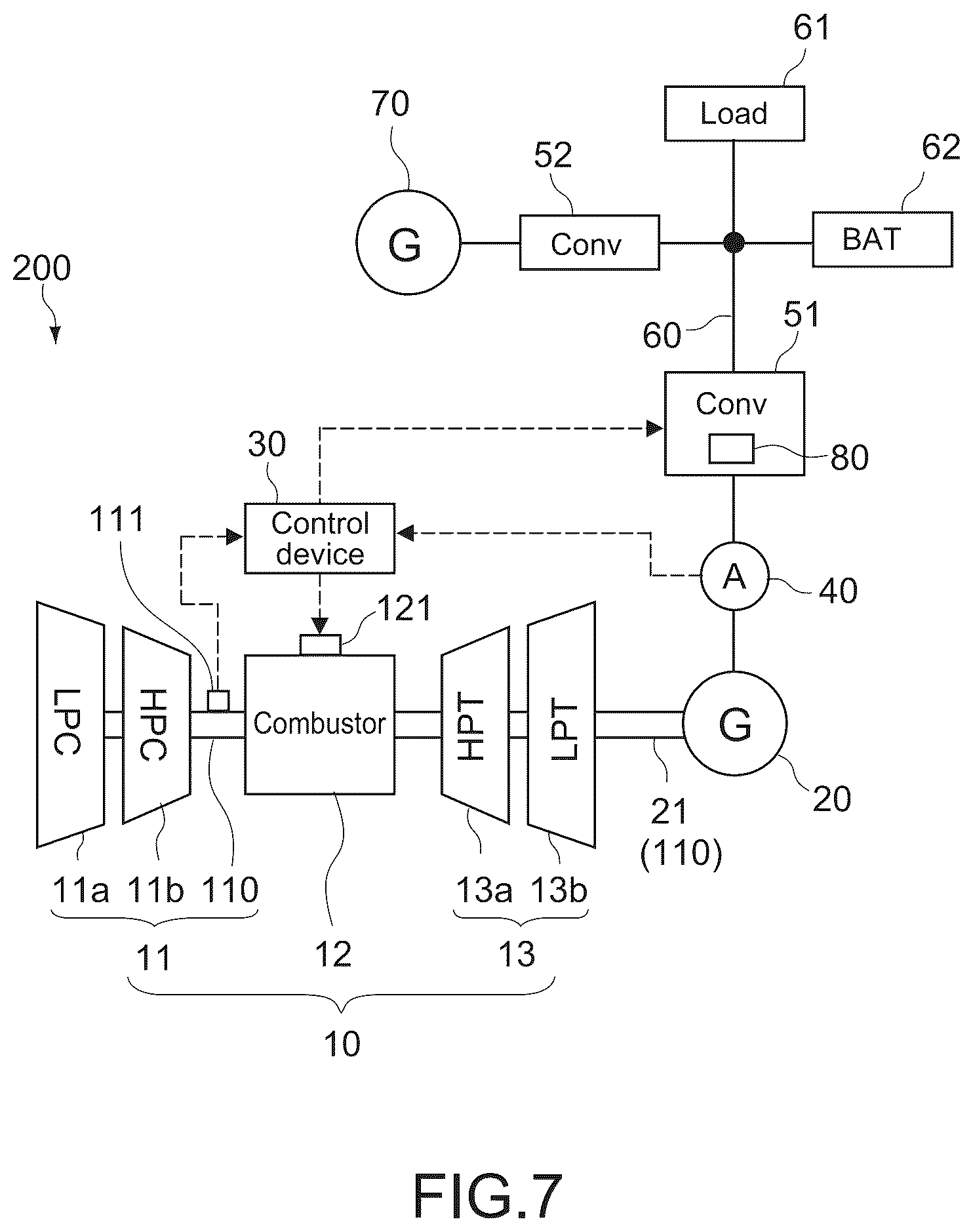 Patent US12320306 Figure 5 – Electricity generation system and aircraft