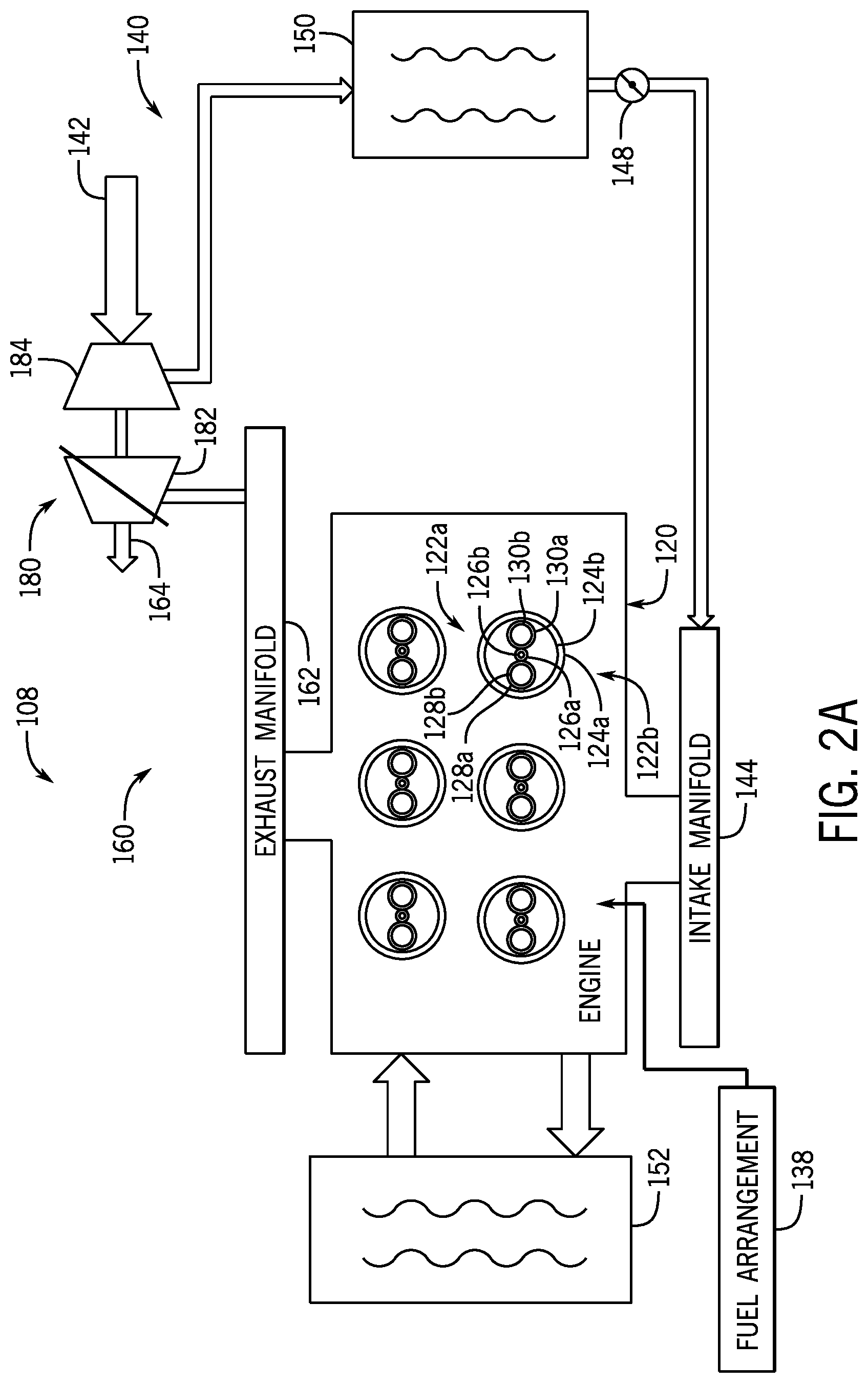 Patent US12320310 Figure 2 – Work vehicle compression ignition power system having thermally stratified engine combustion chambers