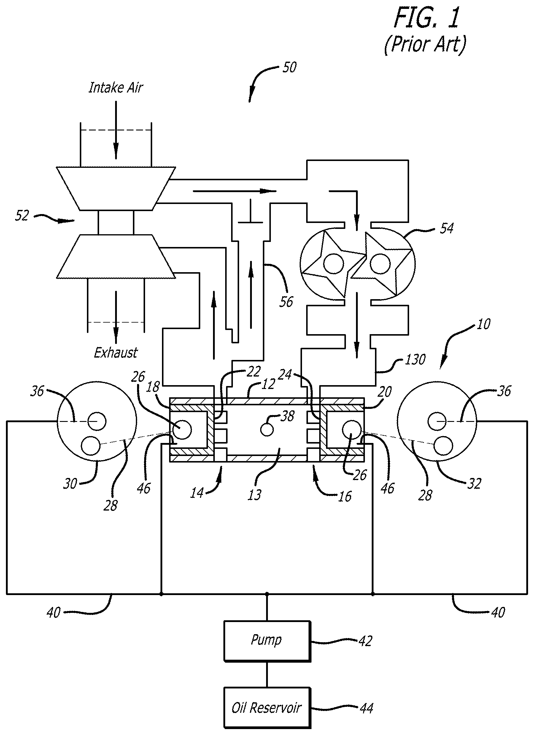 Patent US12320312 Figure 1 – Piston assembly with opposing injection regions for an opposed-piston engine