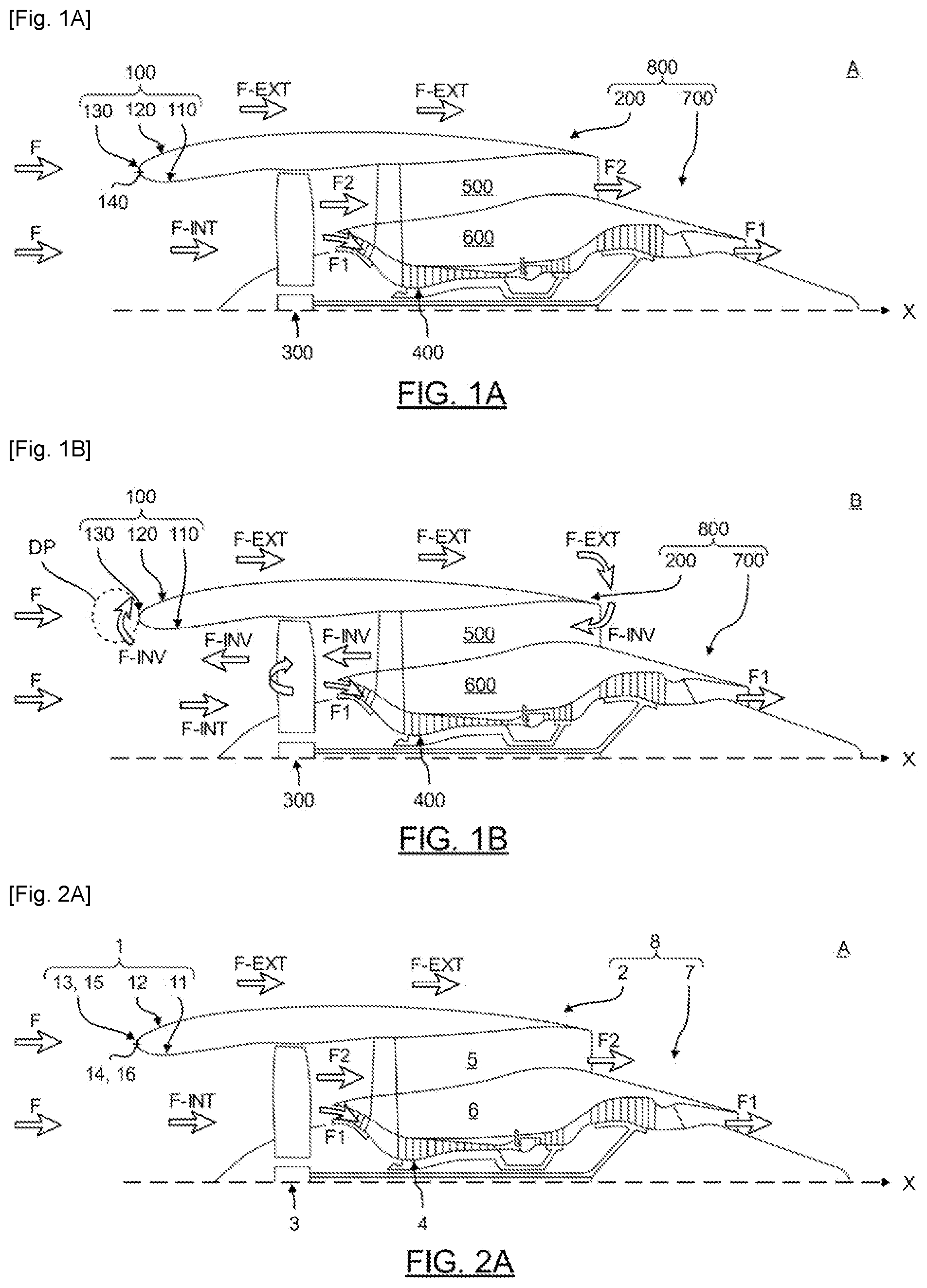 Patent US12320314 Figure 1 – Air inlet of a nacelle of an aircraft propulsion assembly for promoting a thrust phase and a reverse thrust phase, and method for using same