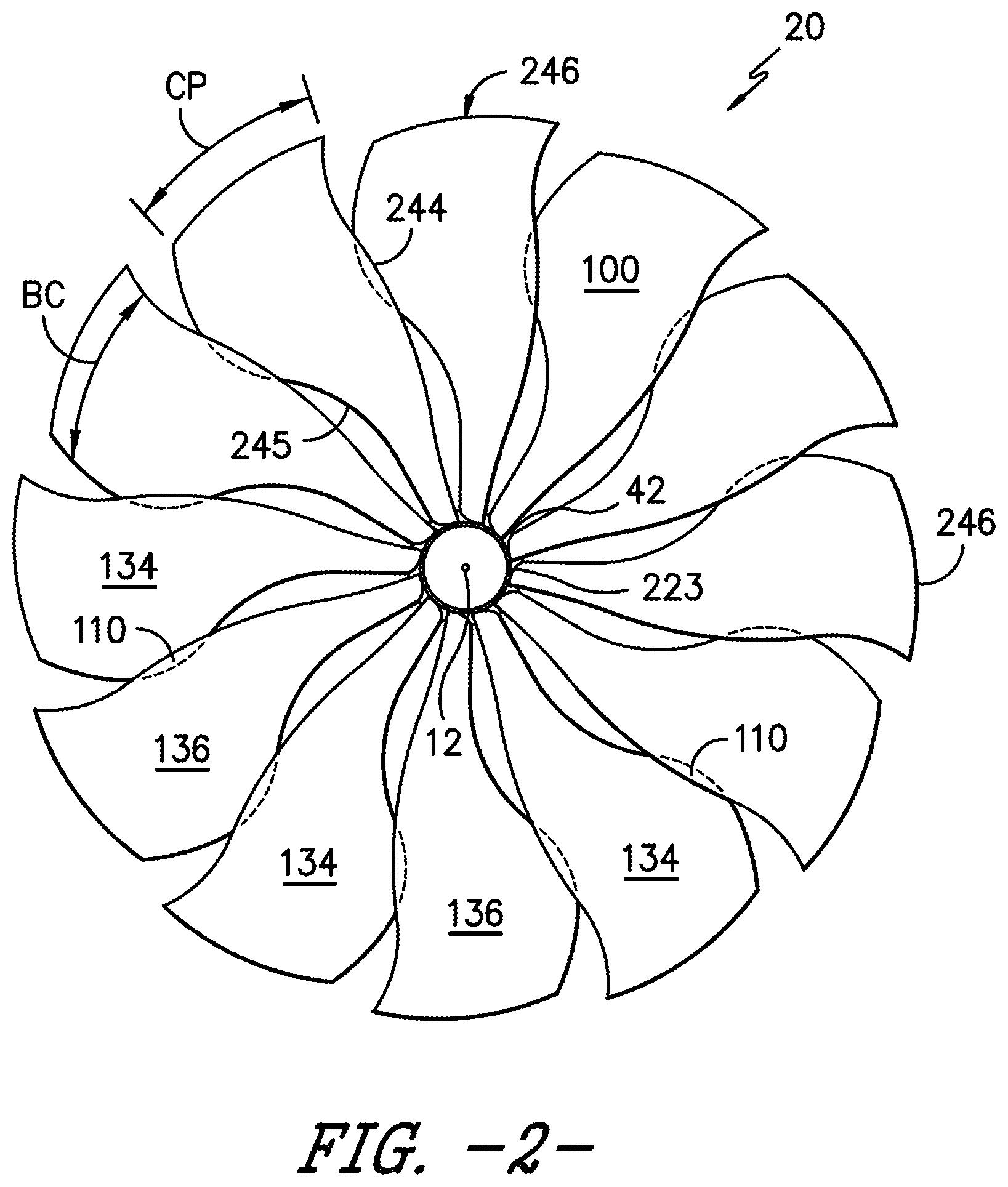 Patent US12320315 Figure 2 – Unducted single rotor engine and method for operation