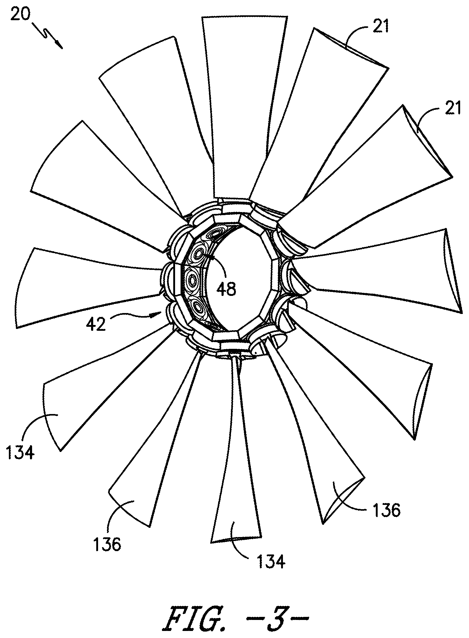 Patent US12320315 Figure 3 – Unducted single rotor engine and method for operation