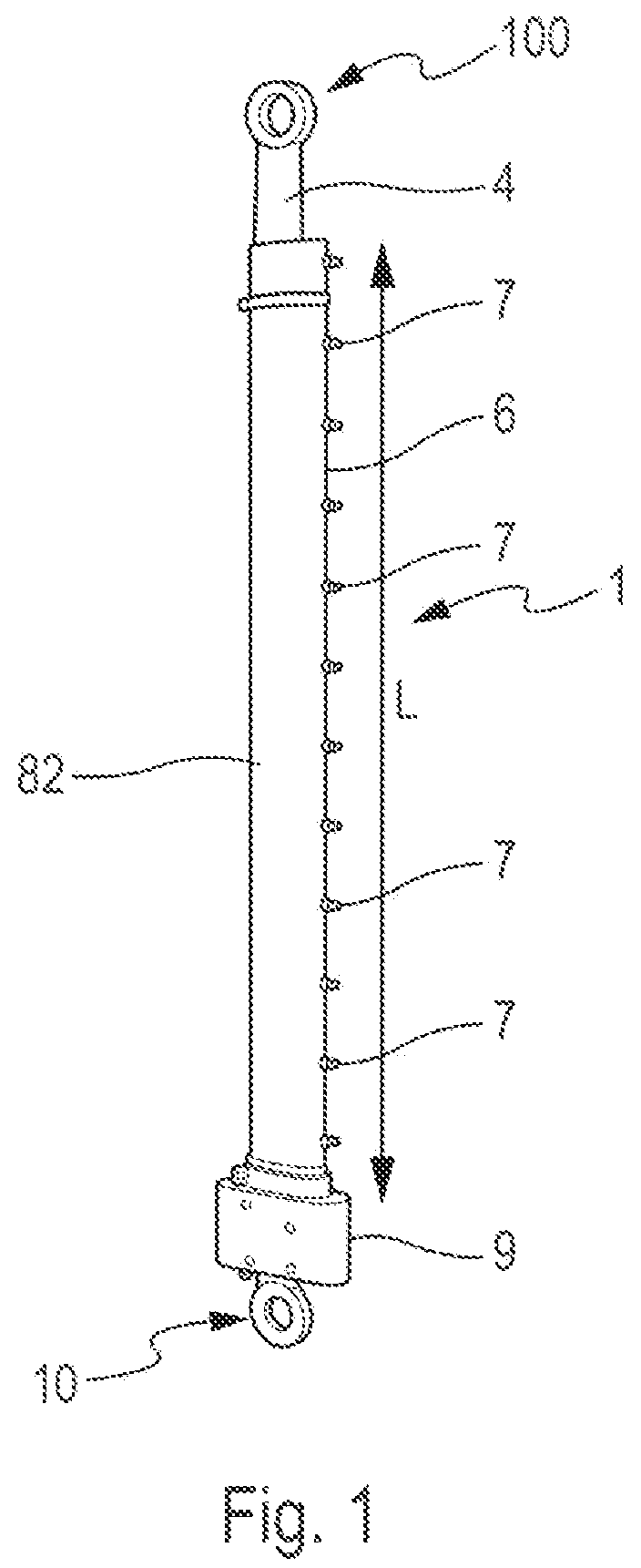 Patent US12320317 Figure 1 – Pressure measurement bar improving the monitoring of unsteady aerodynamic phenomena