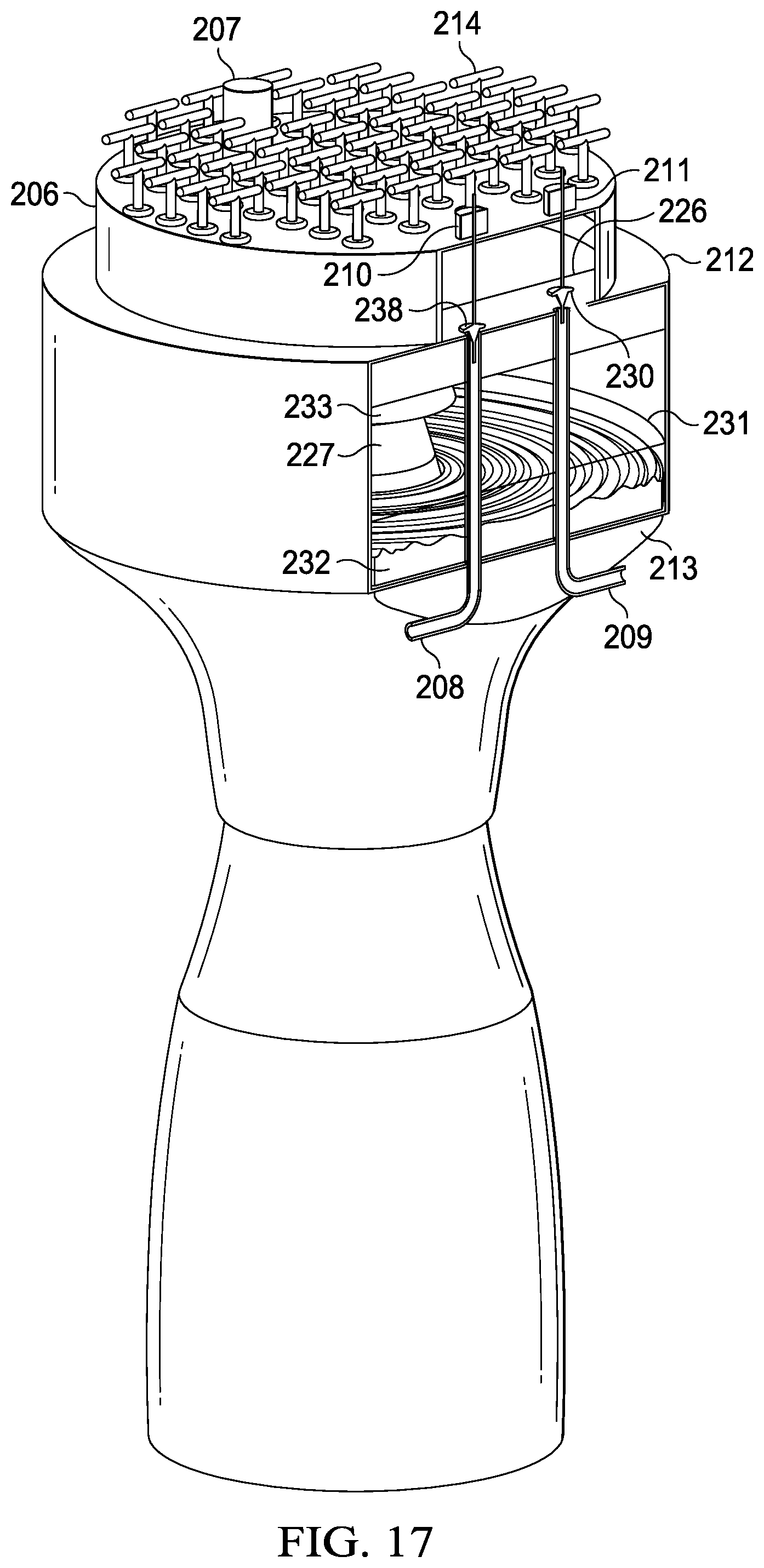Patent US12320323 Figure 16 – Inertial hydrodynamic pump and wave engine