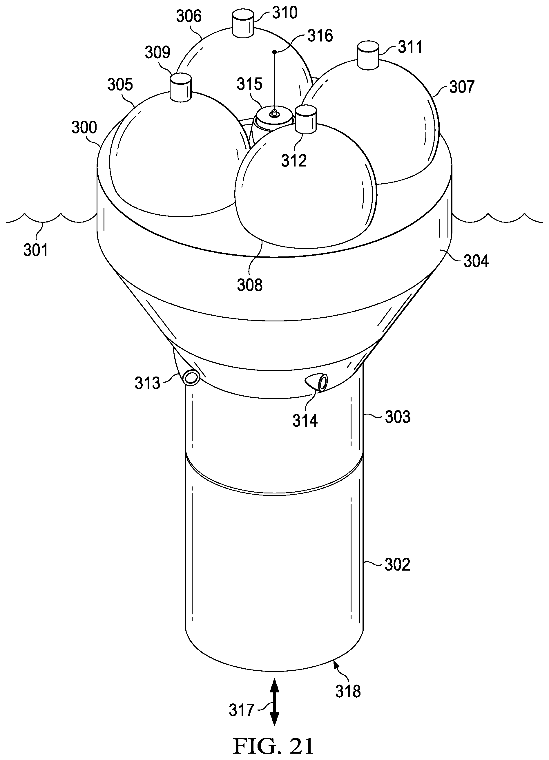 Patent US12320323 Figure 20 – Inertial hydrodynamic pump and wave engine