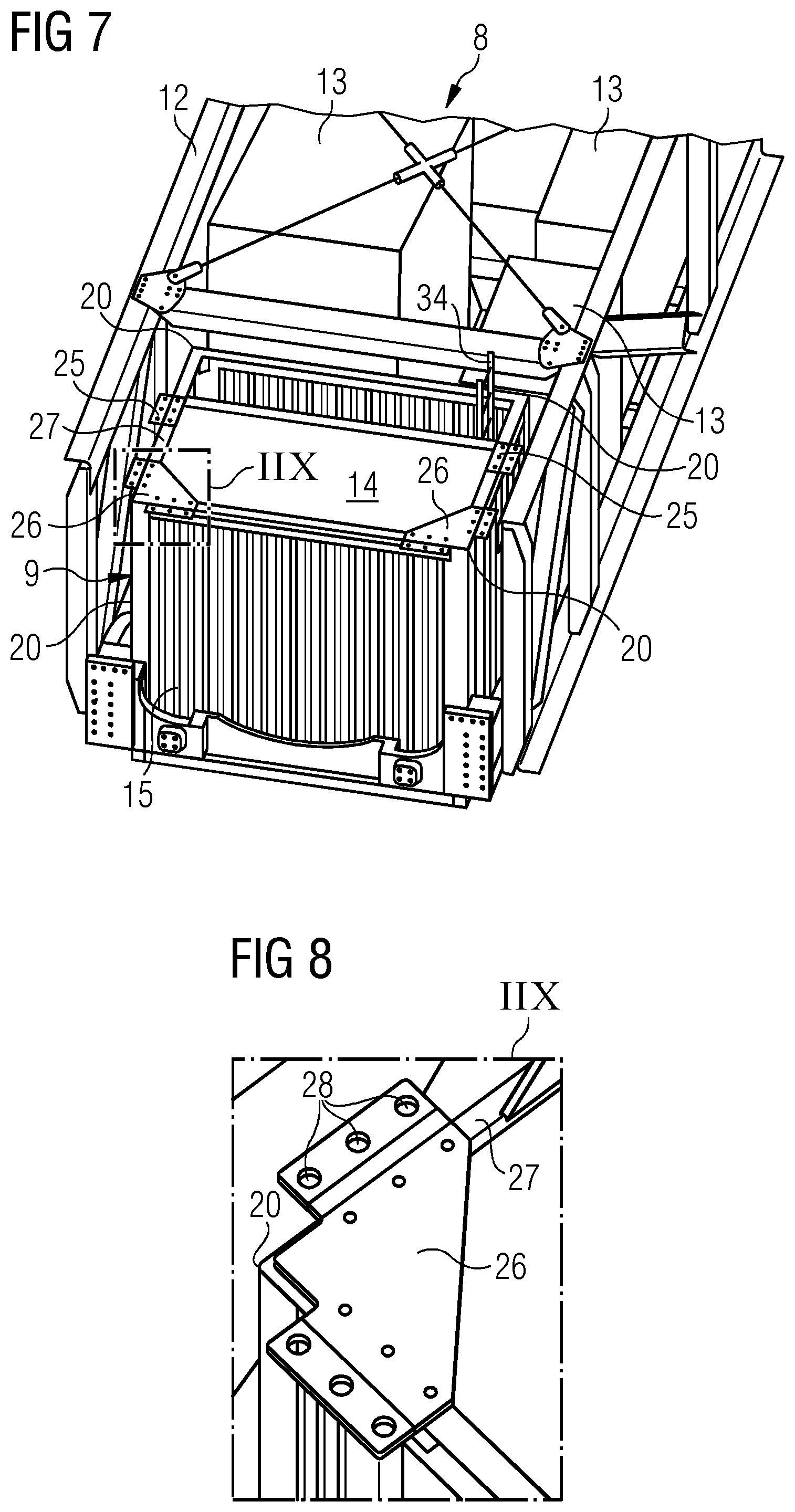 Patent US12320330 Figure 5 – Method for producing a wind turbine, a method for demounting a module, a nacelle structure and a wind turbine