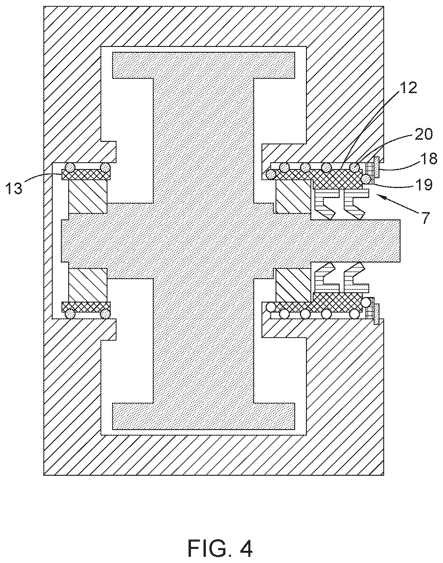 Patent US12320336 Figure 4 – Sealing system for flywheel in a vacuum