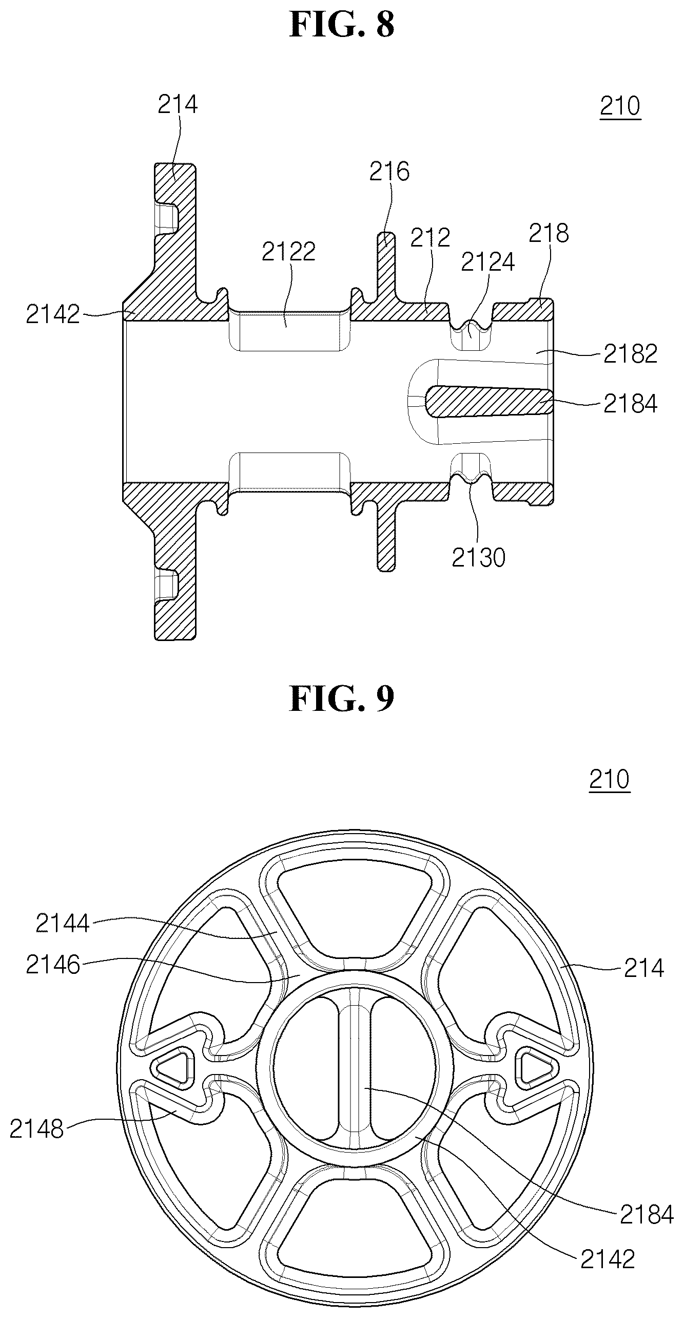 Patent US12320346 Figure 6 – Linear compressor intake muffler arrangement with communication hole