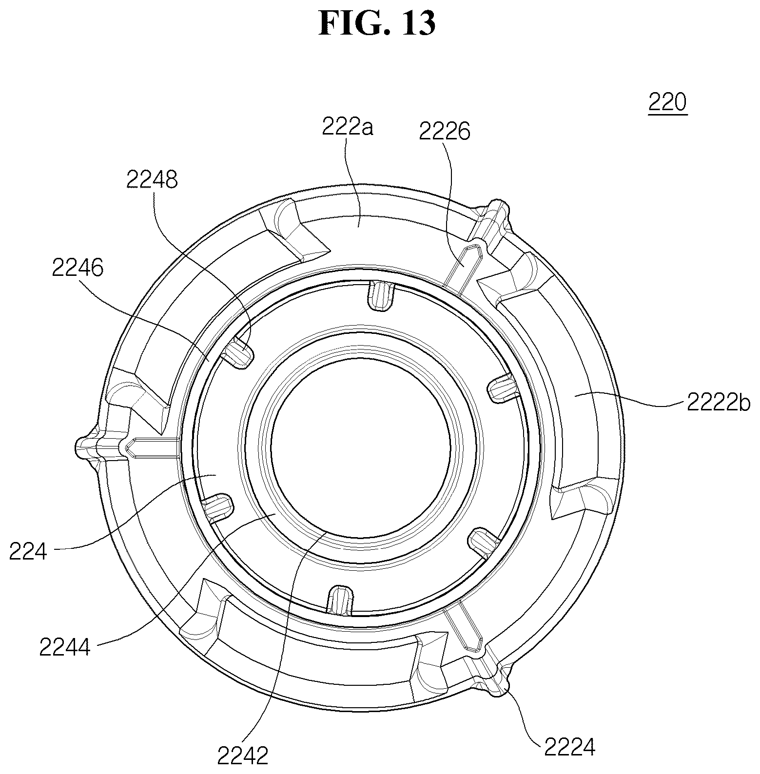 Patent US12320346 Figure 10 – Linear compressor intake muffler arrangement with communication hole