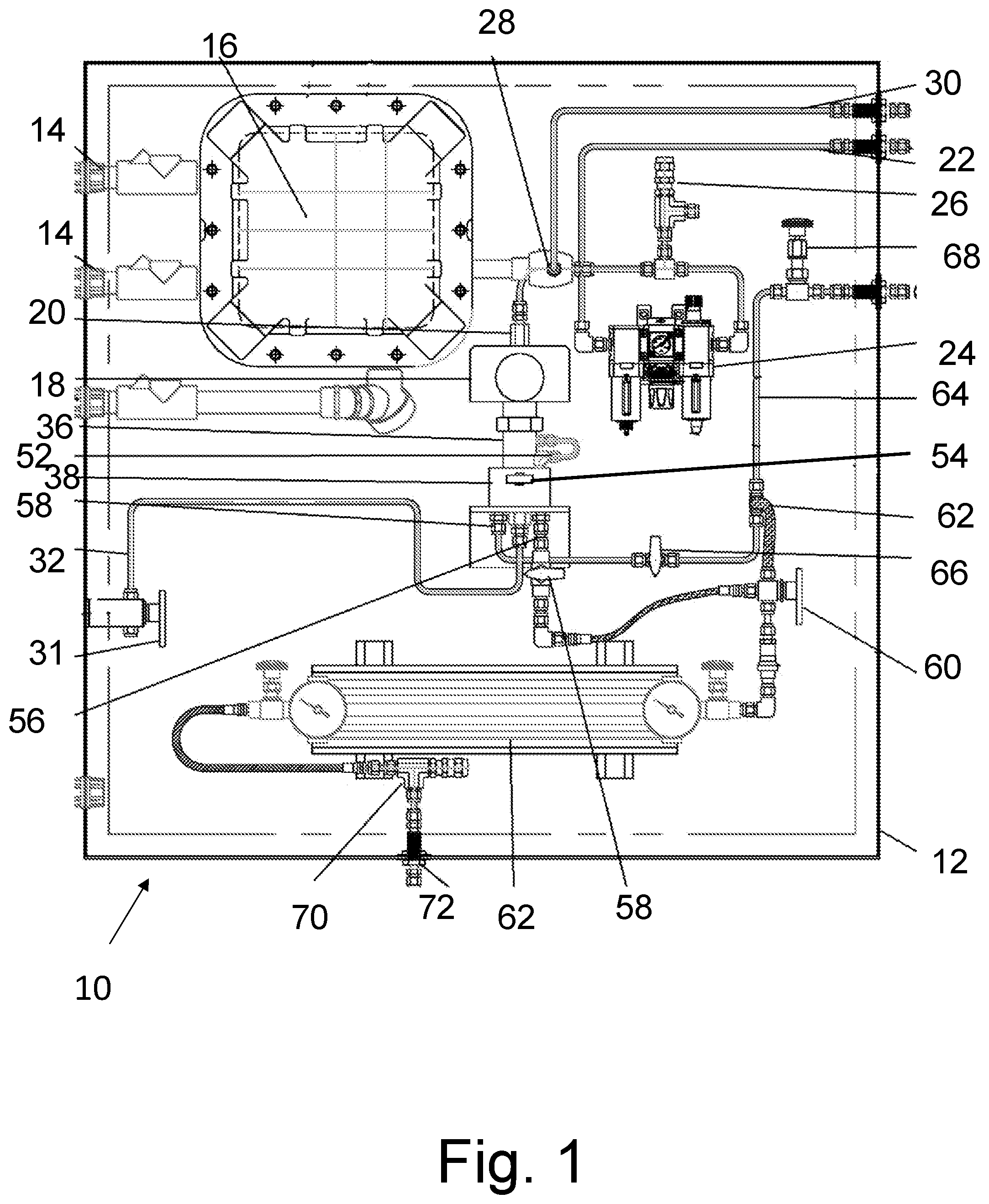 Patent US12320349 Figure 1 – Fluid sample pump system