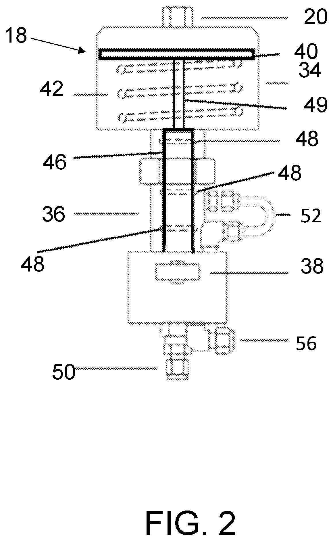 Patent US12320349 Figure 2 – Fluid sample pump system
