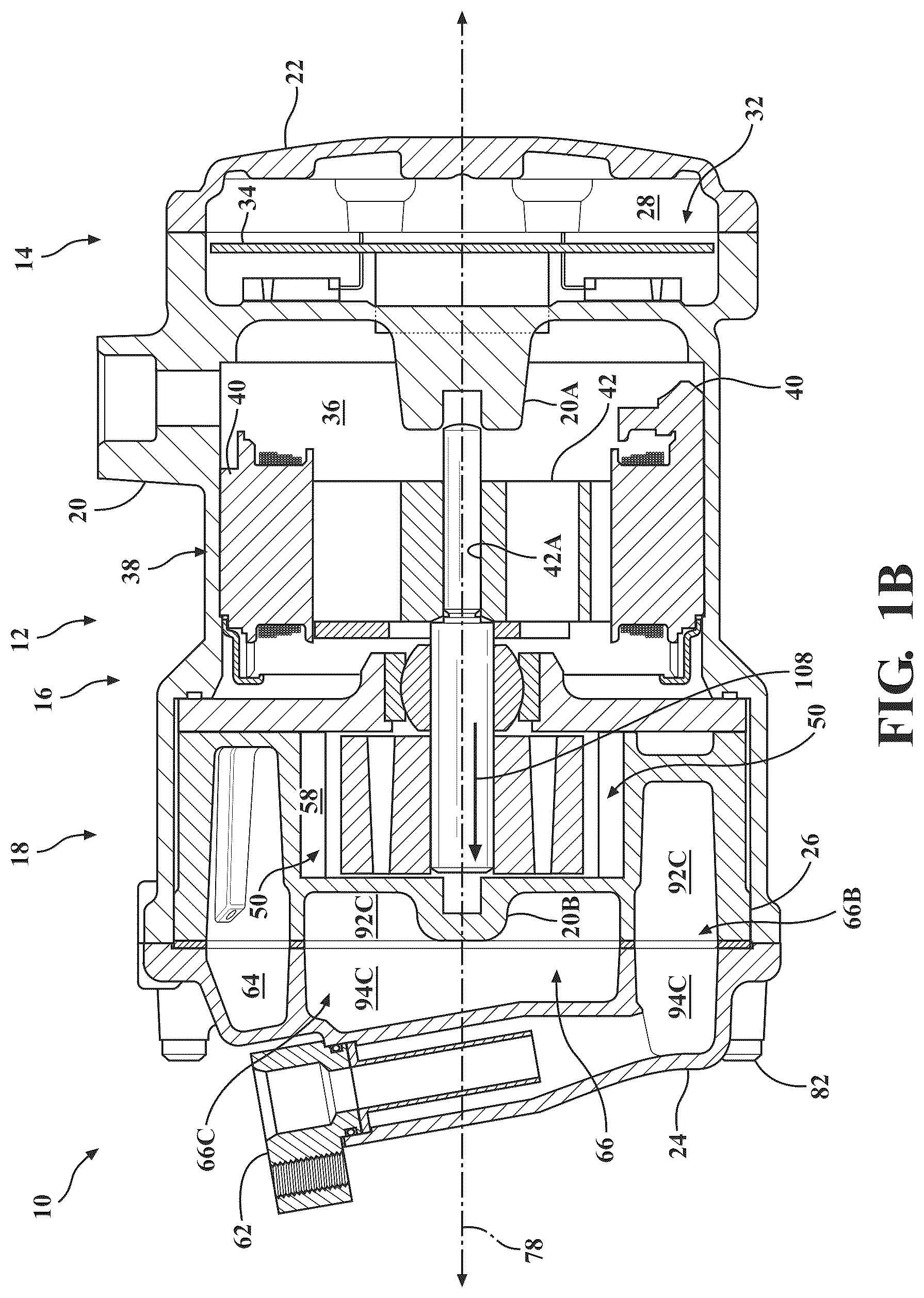 Patent US12320354 Figure 2 – Compression device having integrated discharge chamber(s) and compressor with compression device having integrated discharge chamber(s)