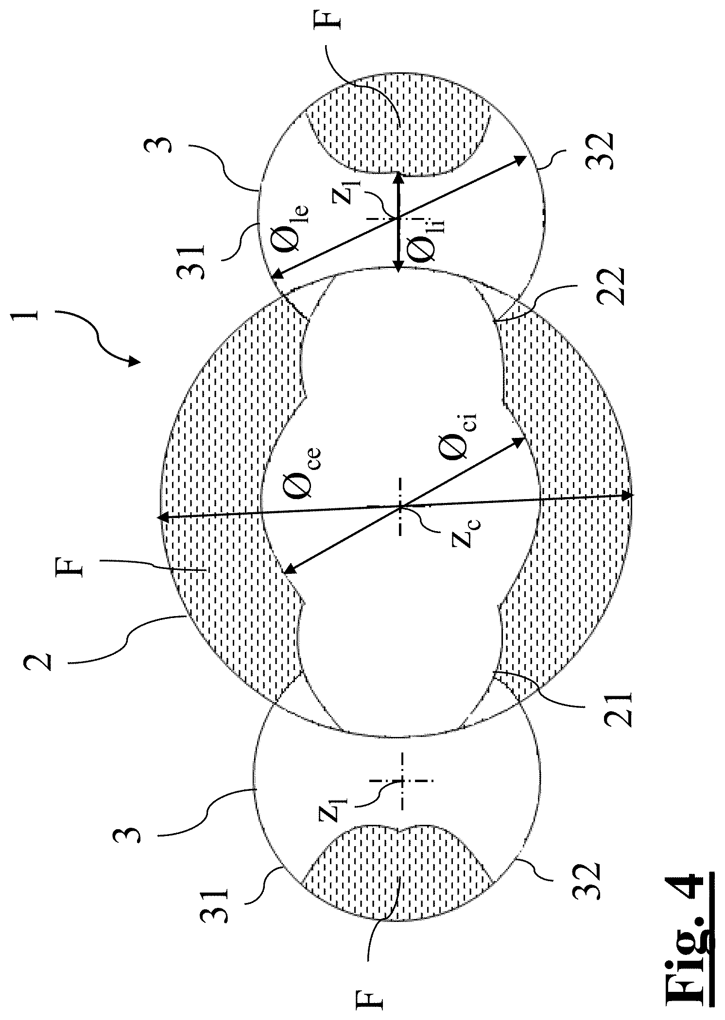 Patent US12320355 Figure 3 – Screw assembly for a triple screw pump and screw pump comprising said assembly