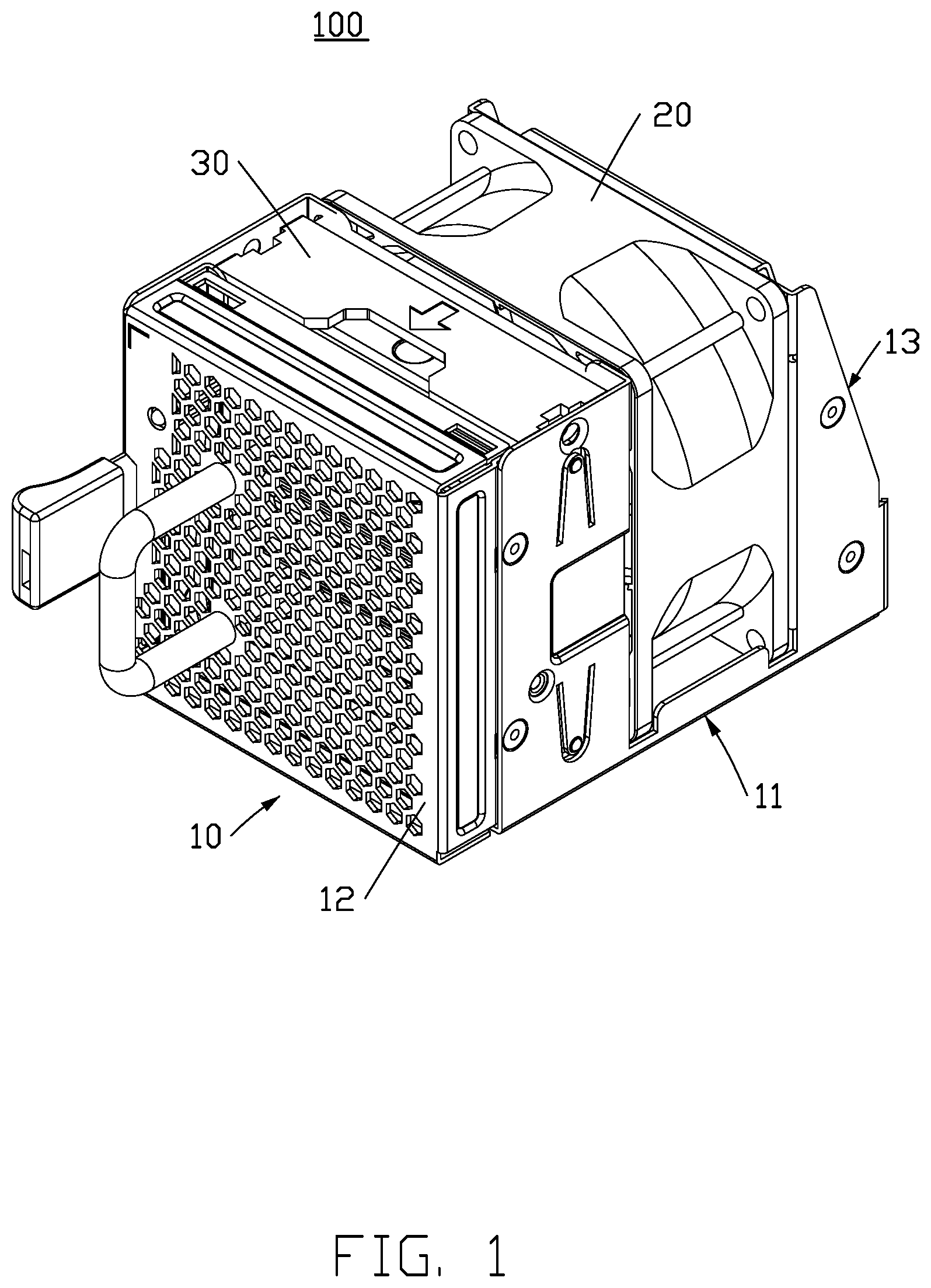 Patent US12320362 Figure 1 – Fan module and electronic device