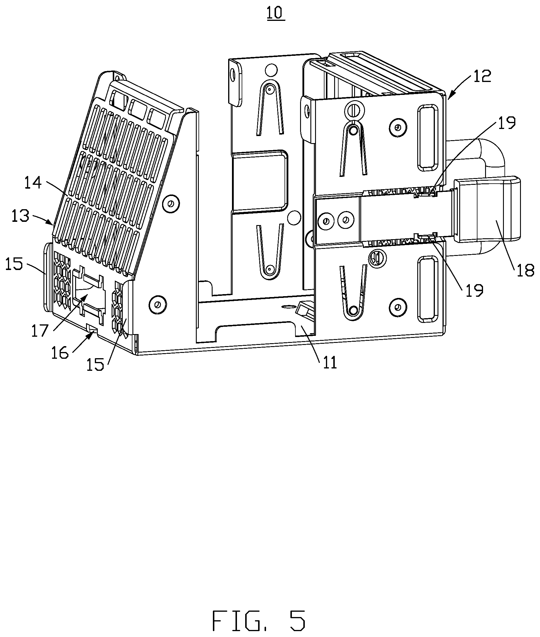 Patent US12320362 Figure 5 – Fan module and electronic device