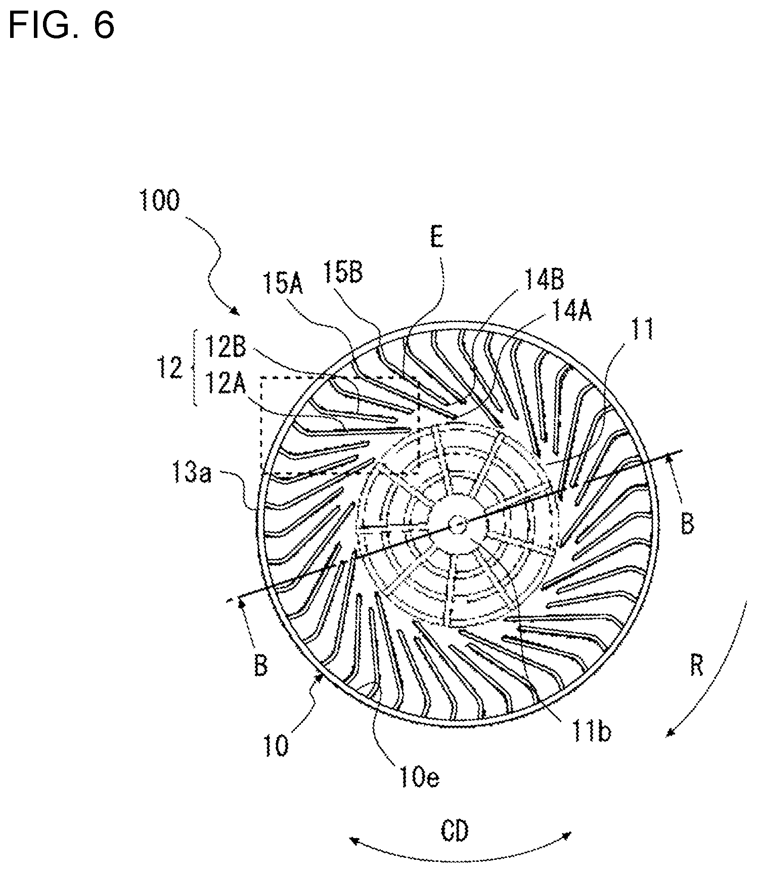 Patent US12320363 Figure 5 – Centrifugal air-sending device and air-conditioning apparatus
