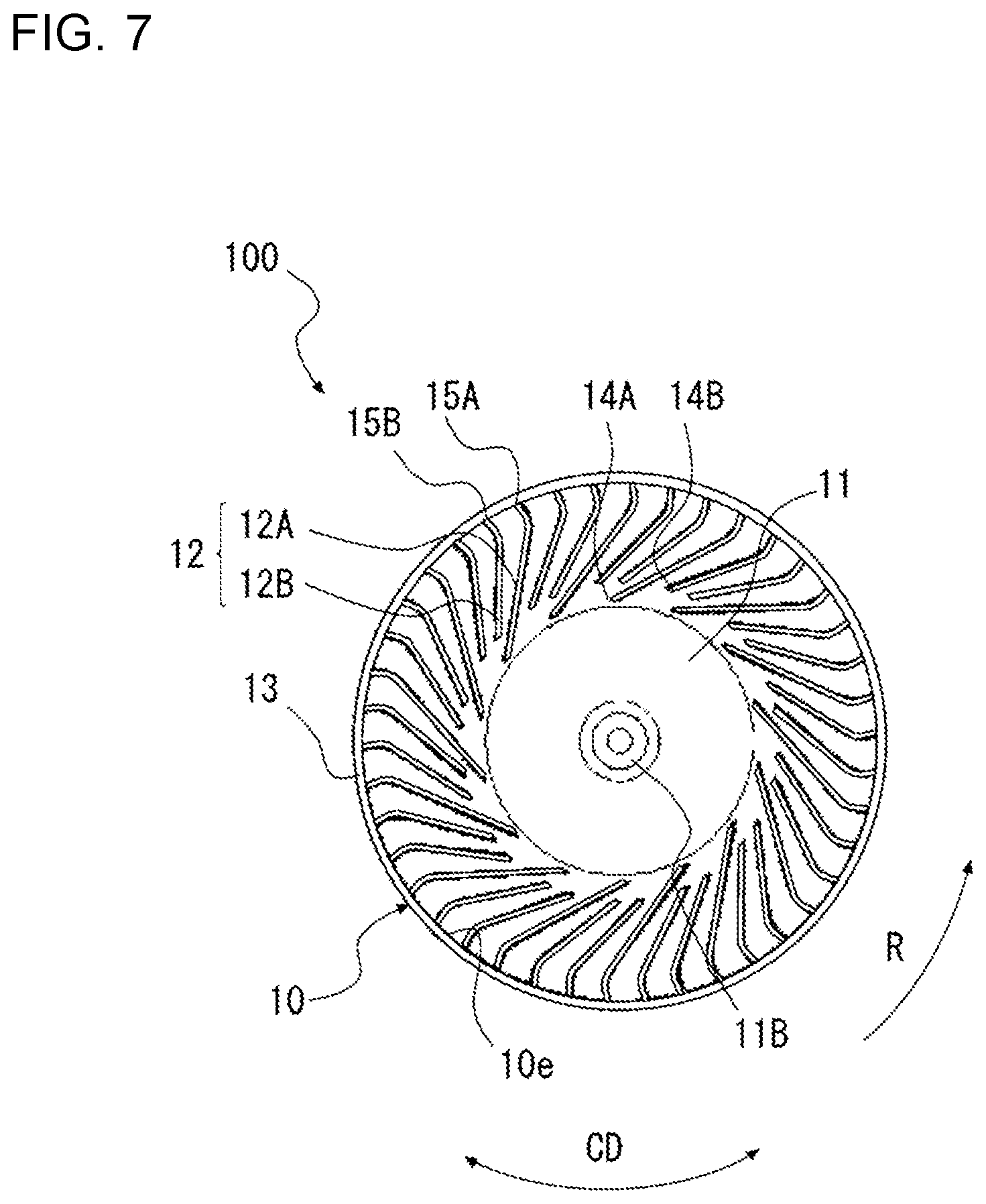 Patent US12320363 Figure 6 – Centrifugal air-sending device and air-conditioning apparatus