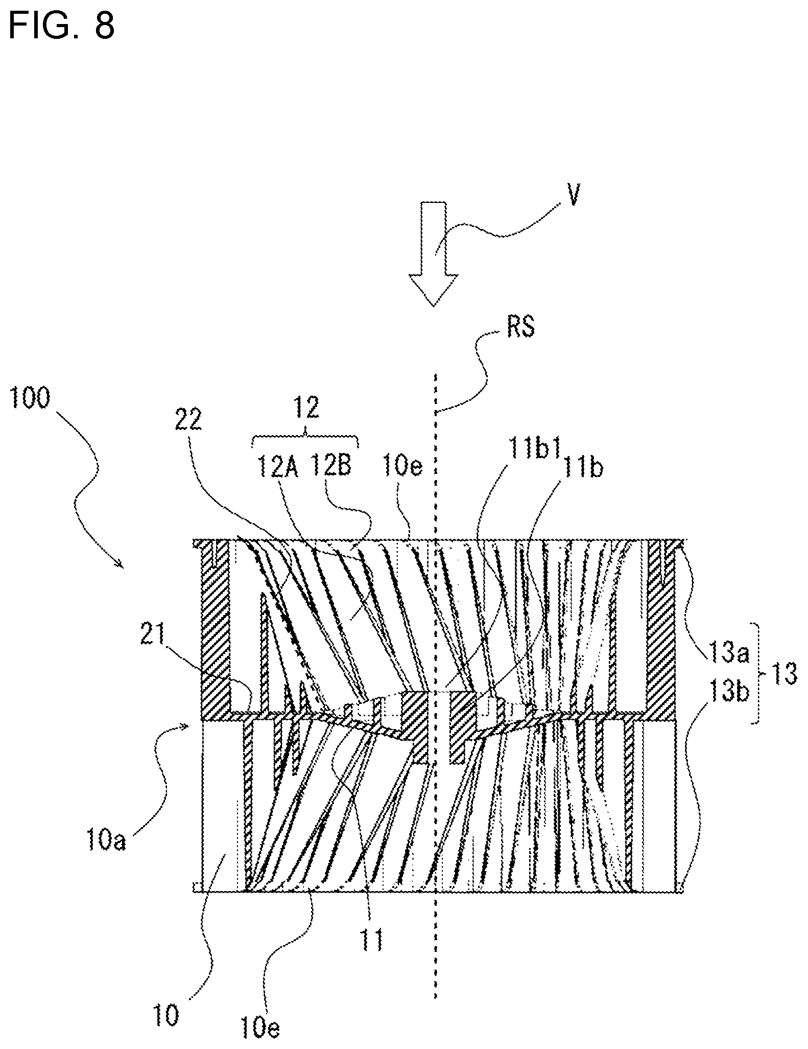 Patent US12320363 Figure 7 – Centrifugal air-sending device and air-conditioning apparatus