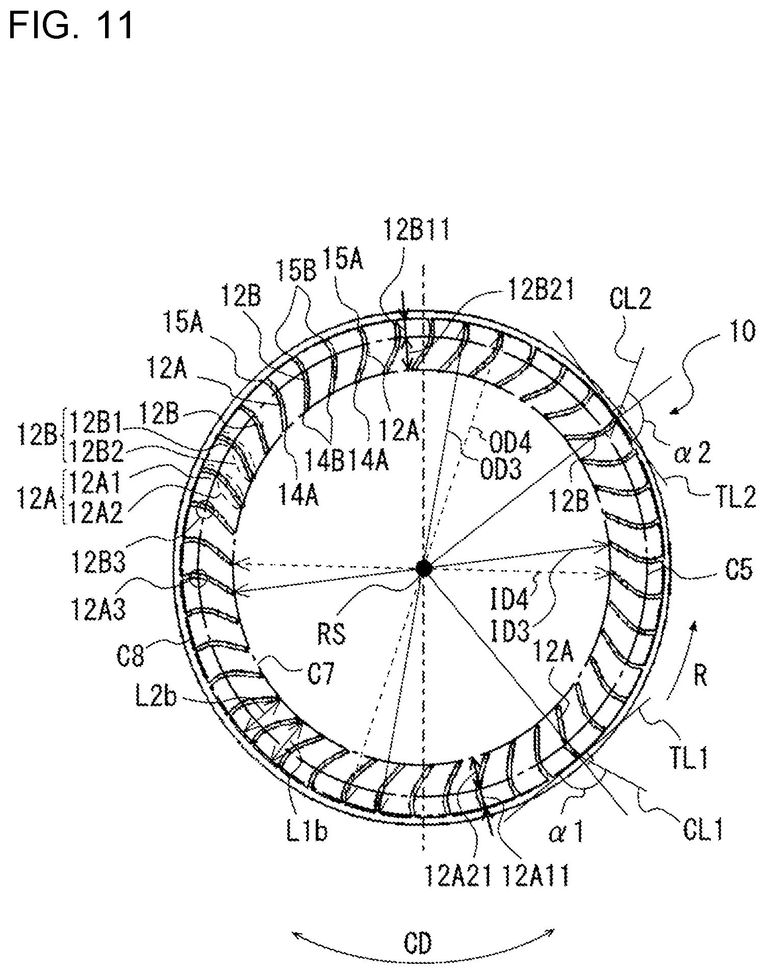 Patent US12320363 Figure 10 – Centrifugal air-sending device and air-conditioning apparatus