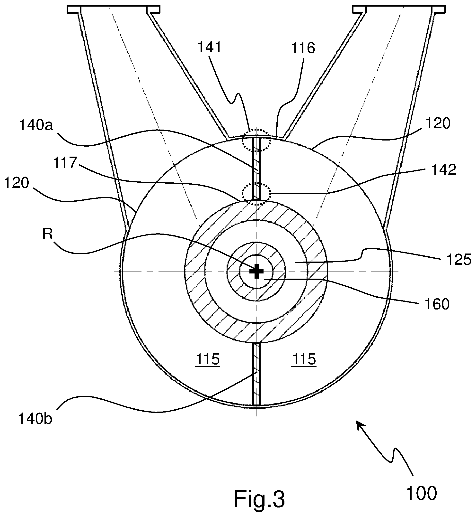Patent US12320366 Figure 3 – Centrifugal compressor and method of operating the centrifugal compressor to produce a uniform inlet flow of process gas