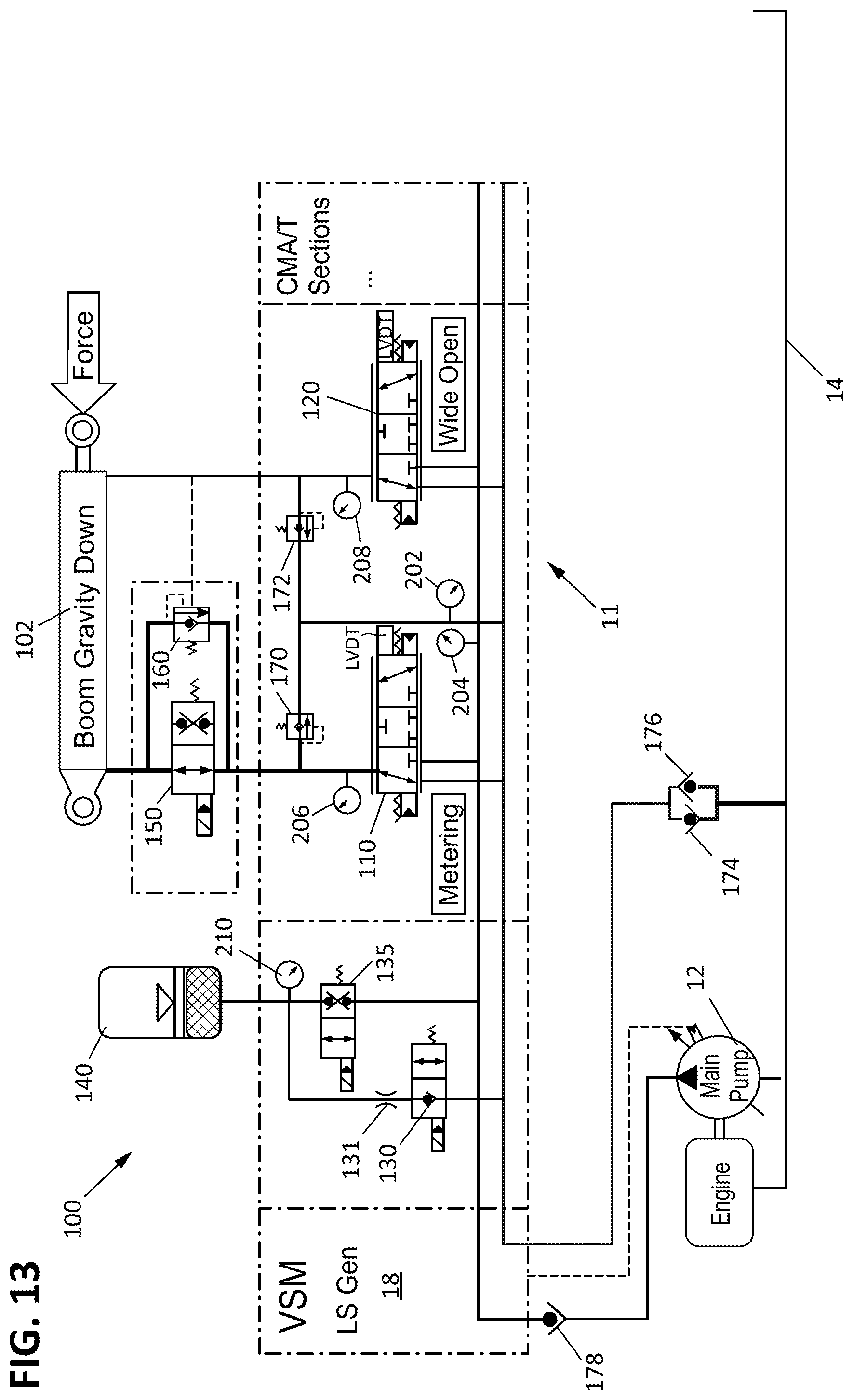 Patent US12320368 Figure 13 – Ride control for work machines