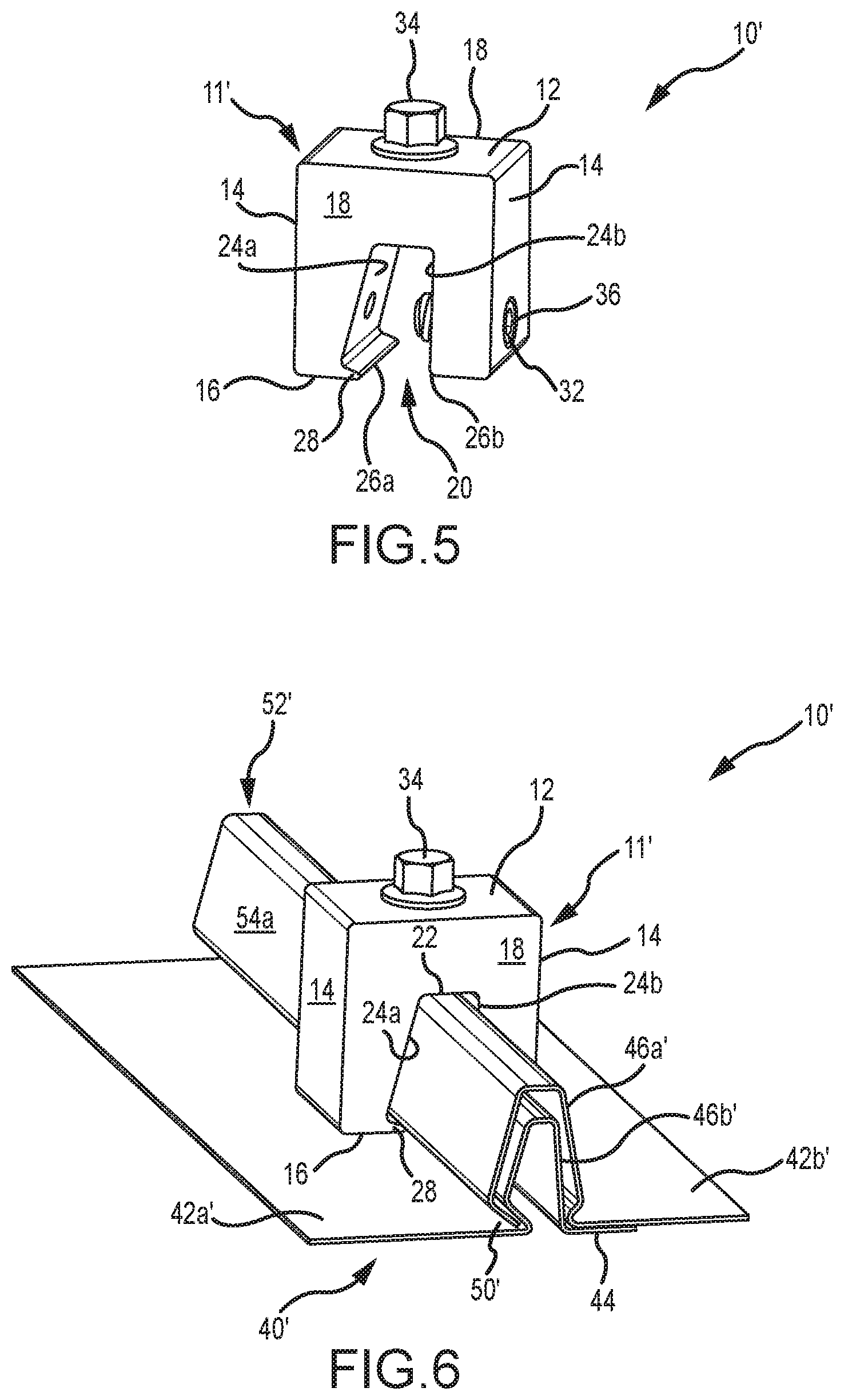 Patent US12320375 Figure 3 – Mounting device for nail strip panels