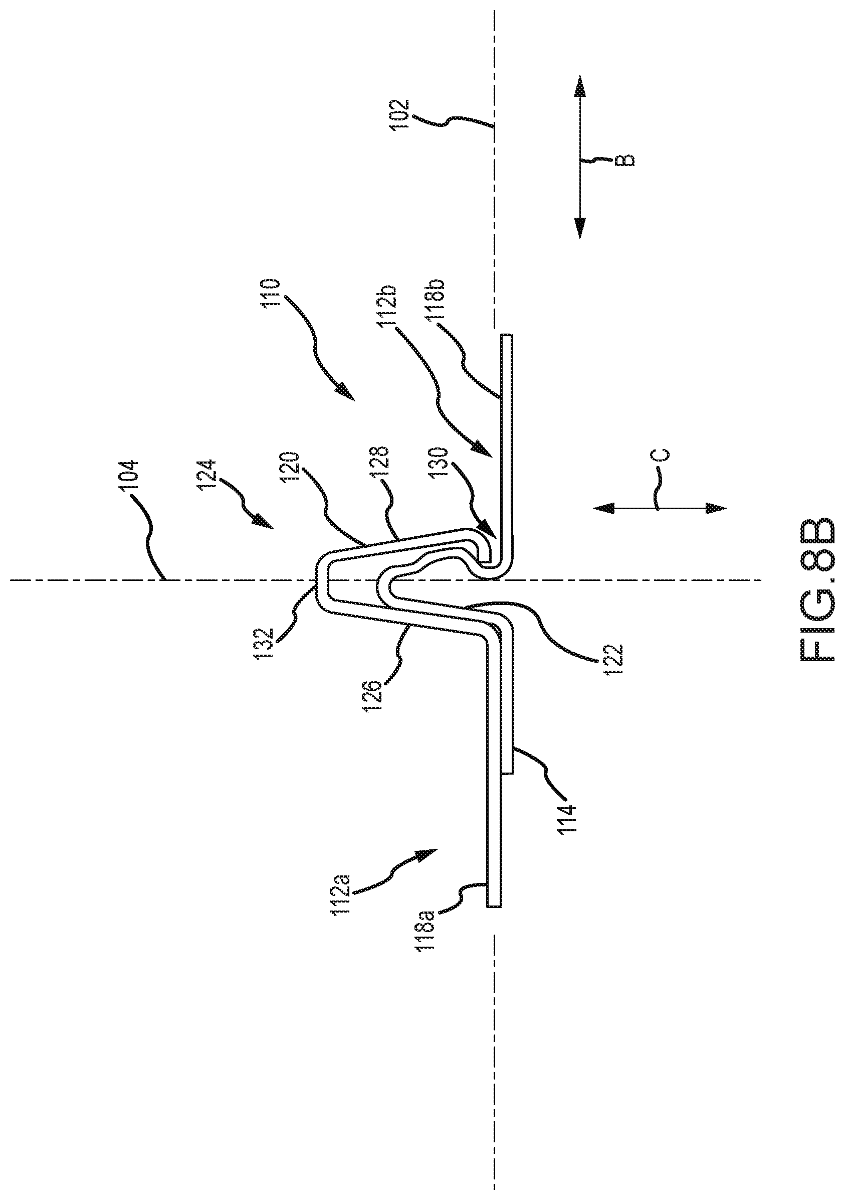 Patent US12320375 Figure 6 – Mounting device for nail strip panels