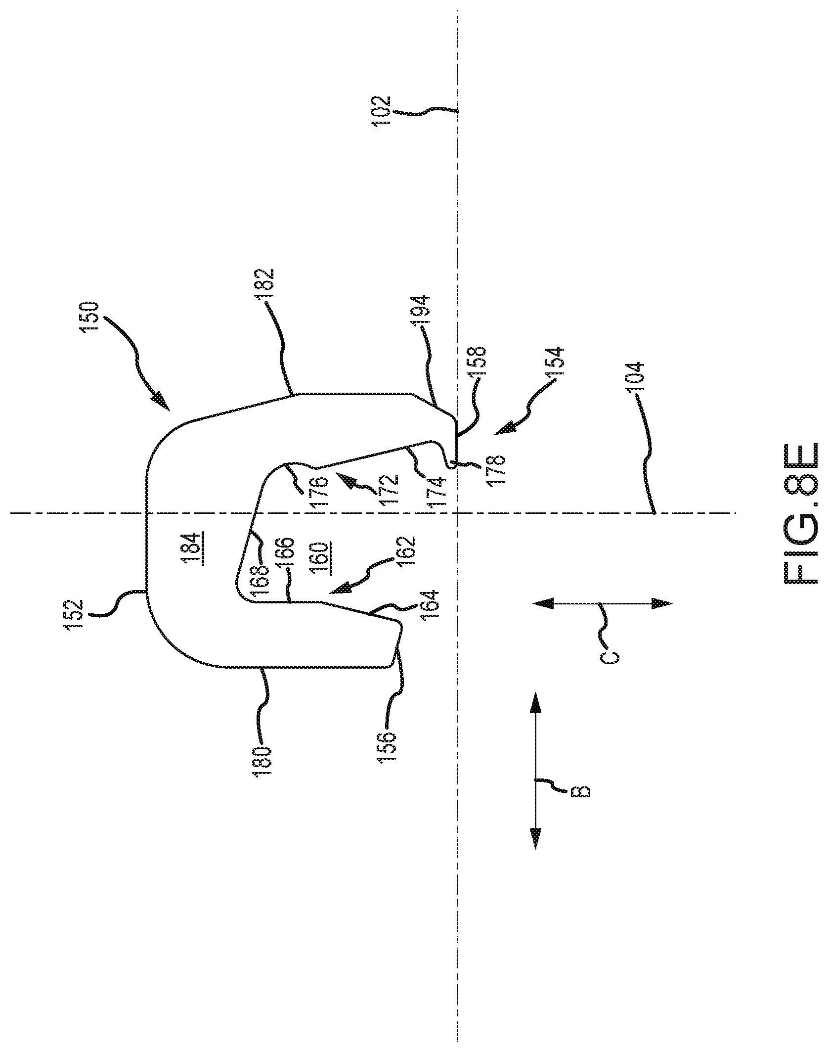 Patent US12320375 Figure 8 – Mounting device for nail strip panels