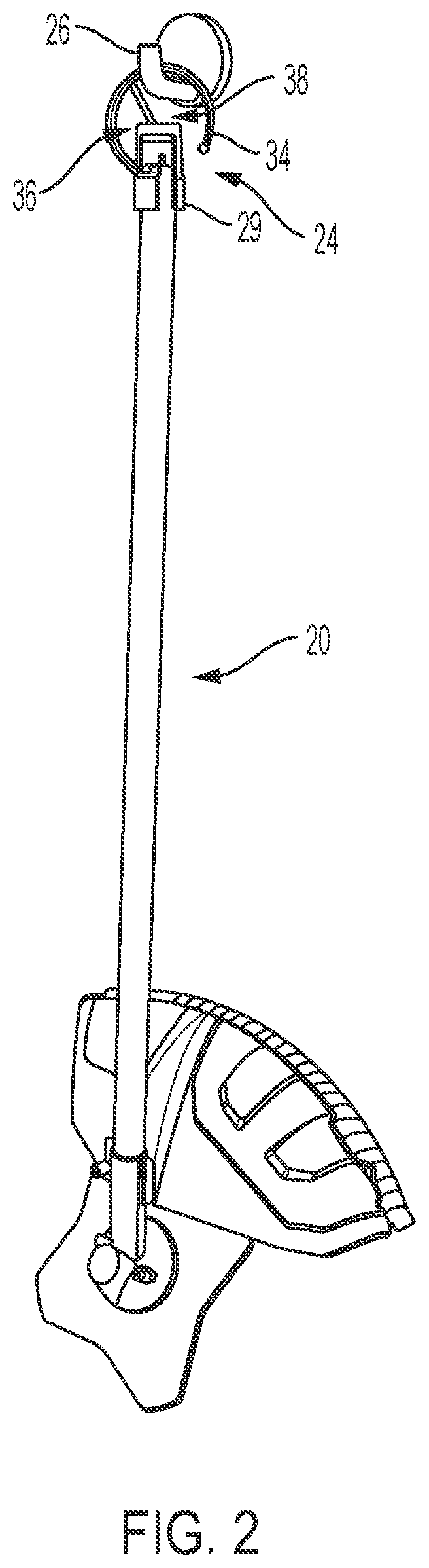 Patent US12320380 Figure 2 – Attachable equipment hanger